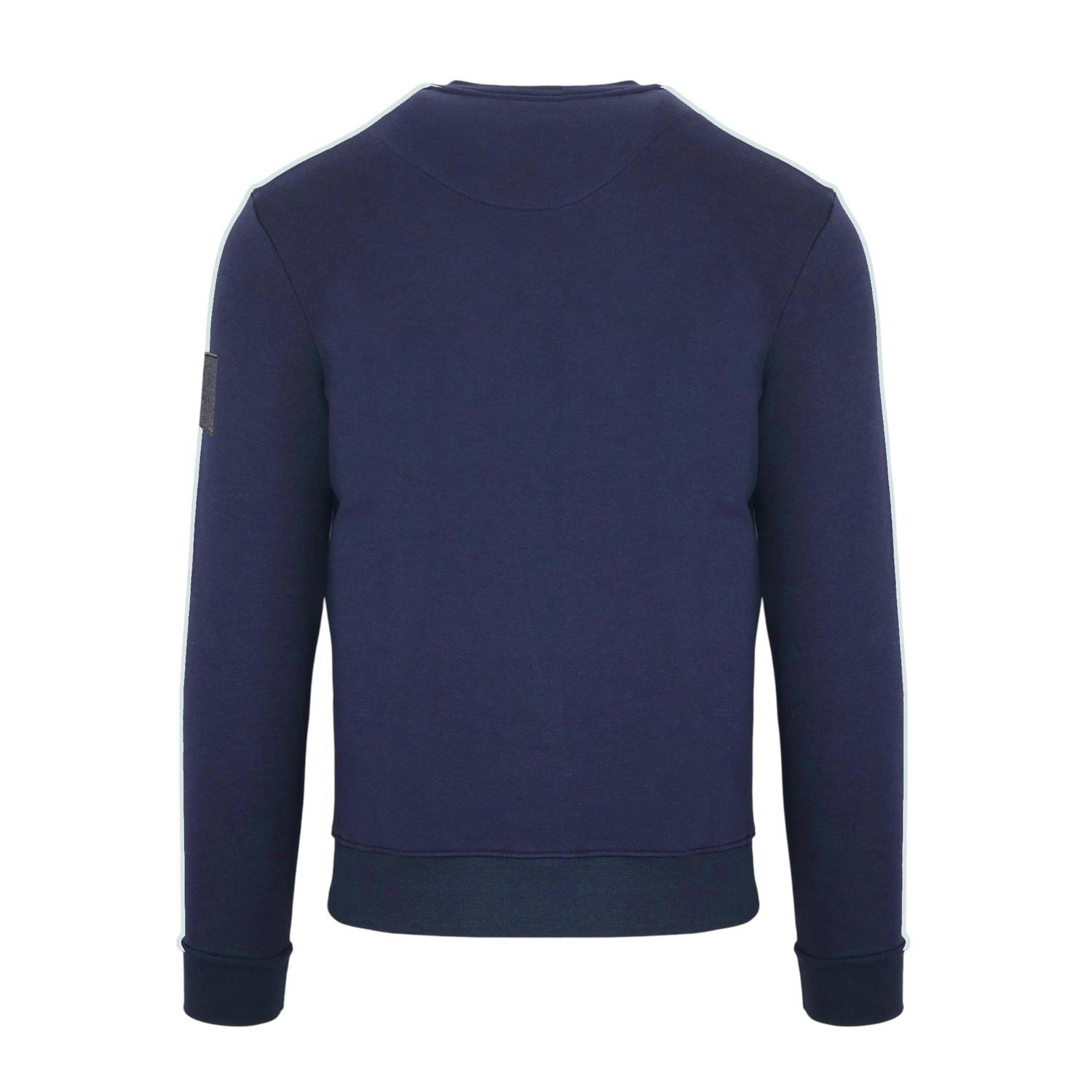 Aquascutum Men's Patch Sweatshirt - Navy - M - Navy - 100% Cotton