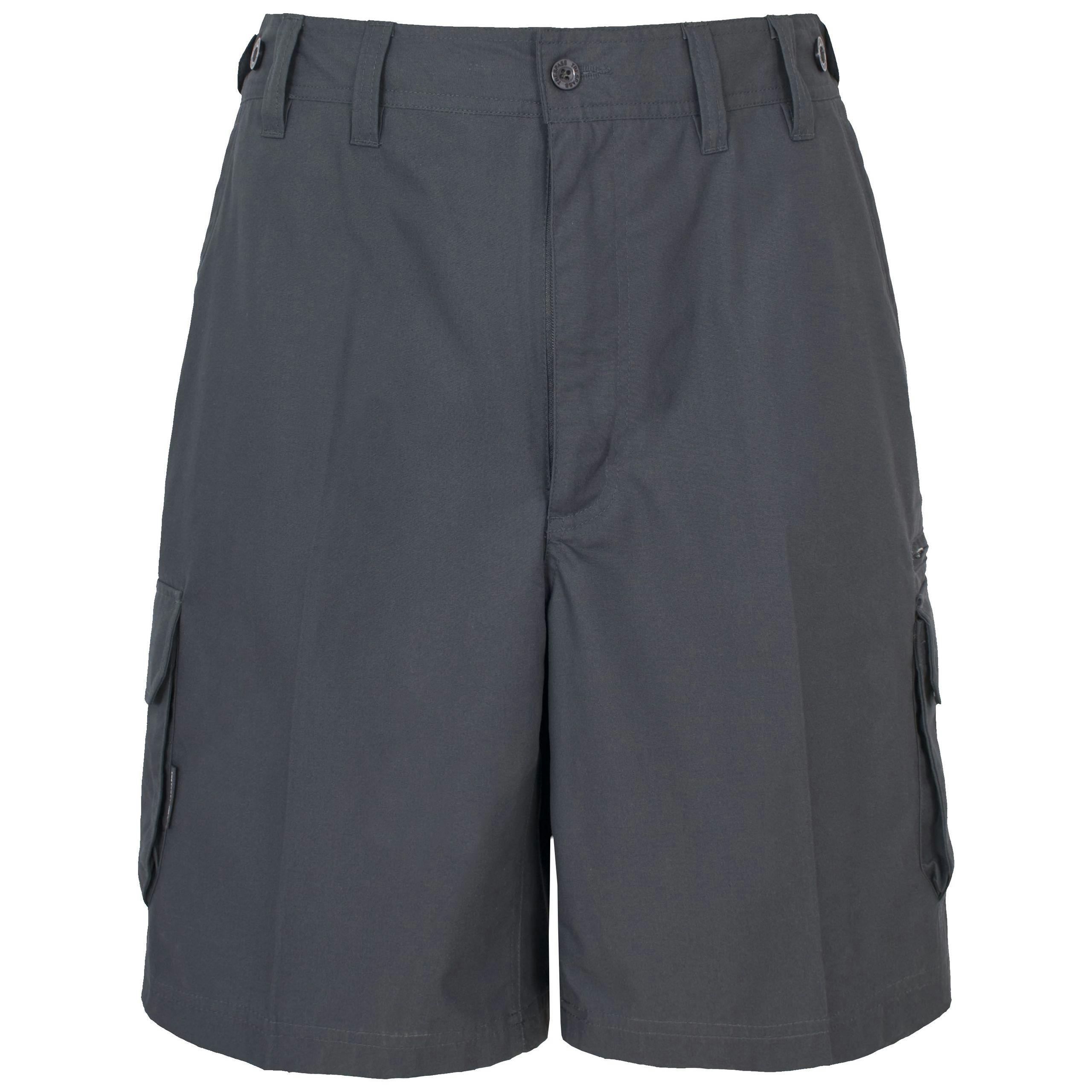 Trespass Men's Gally Water Repellent Hiking Cargo Shorts - Graphite - Graphite - Xxs - 65% Polyester/35% Cotton