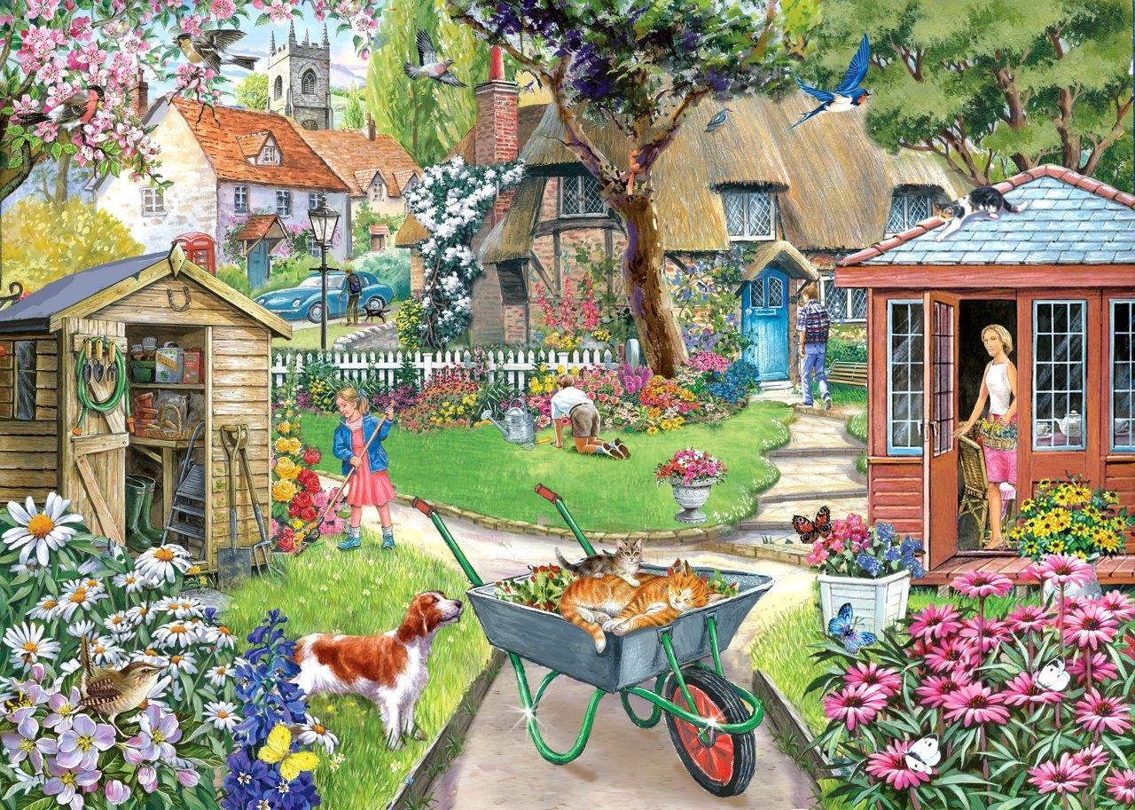 The House Of Puzzles , Bloomin' Lovely - Big 500 Piece Jigsaw Puzzle