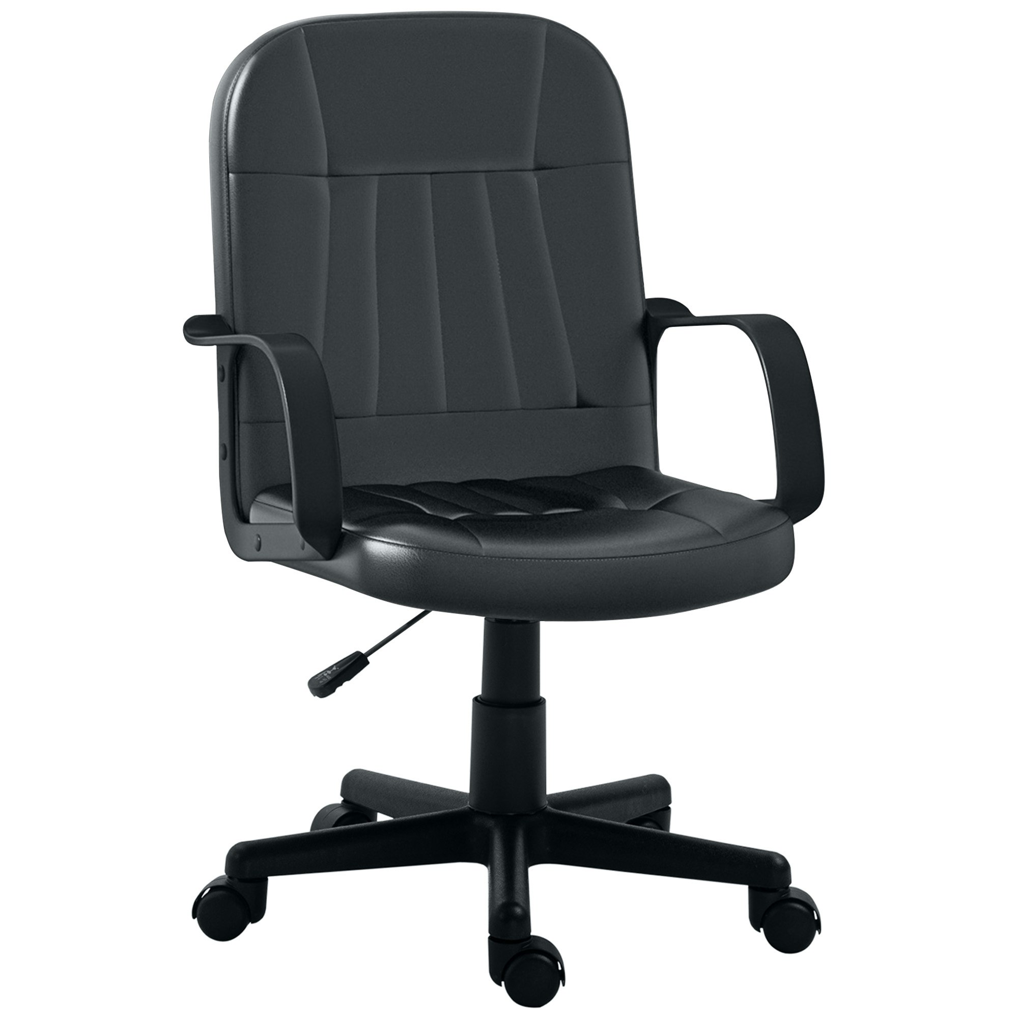 Rackhams Dark/Brown/Black Pu Leather Office Chair Swivel Home Computer Desk Chair, Large