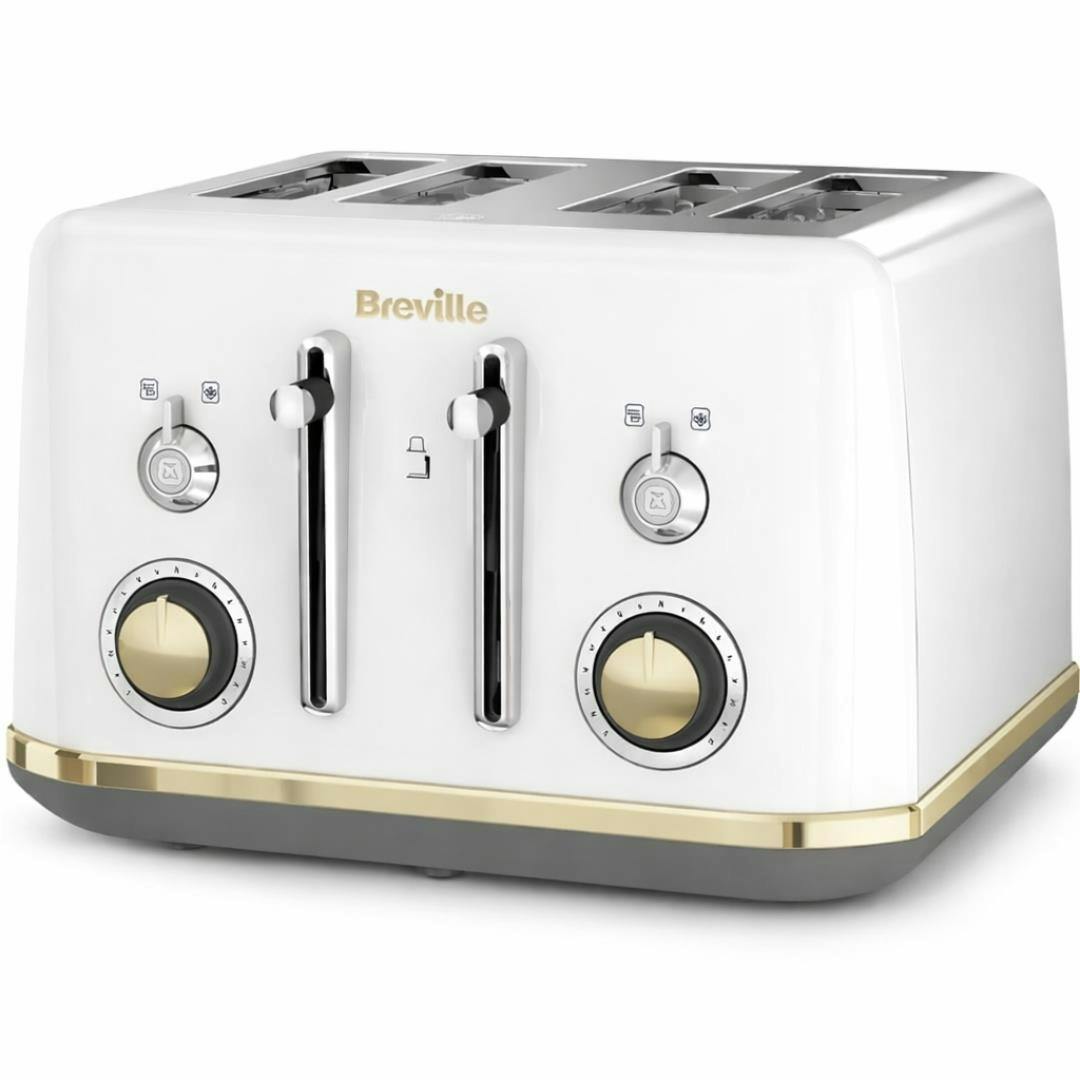 Breville White Mostra Vtt937 4-Slice Toaster Stainless Steel - Stainless Steel - 1