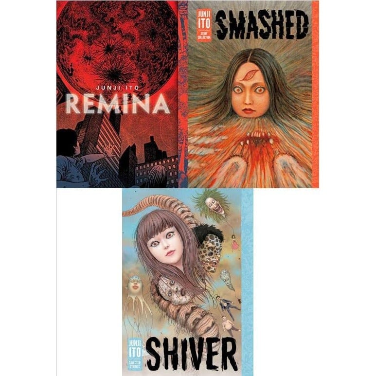 Viz Media Girls Junji Ito Story Deluxe Edition Hardcover Collection 3 Books Set: Shiver, Remina, Smashed