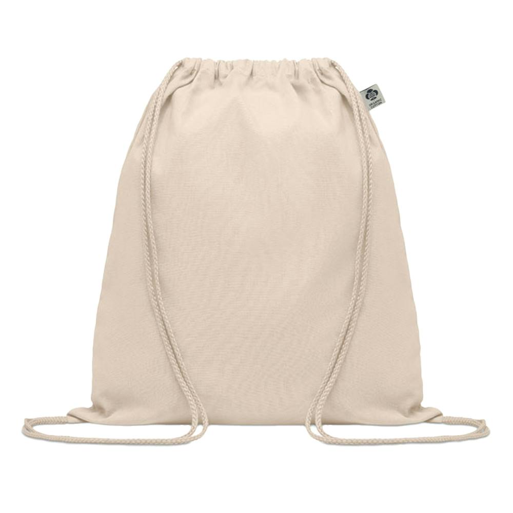 Midocean Beige Yuki Organic Cotton Drawstring Bag - One Size
