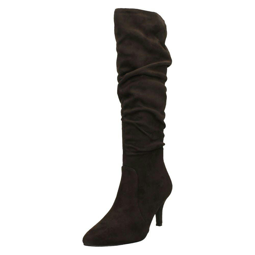 Spot On Women's Dark/Brown Knee High Boots F51243 - Uk 5