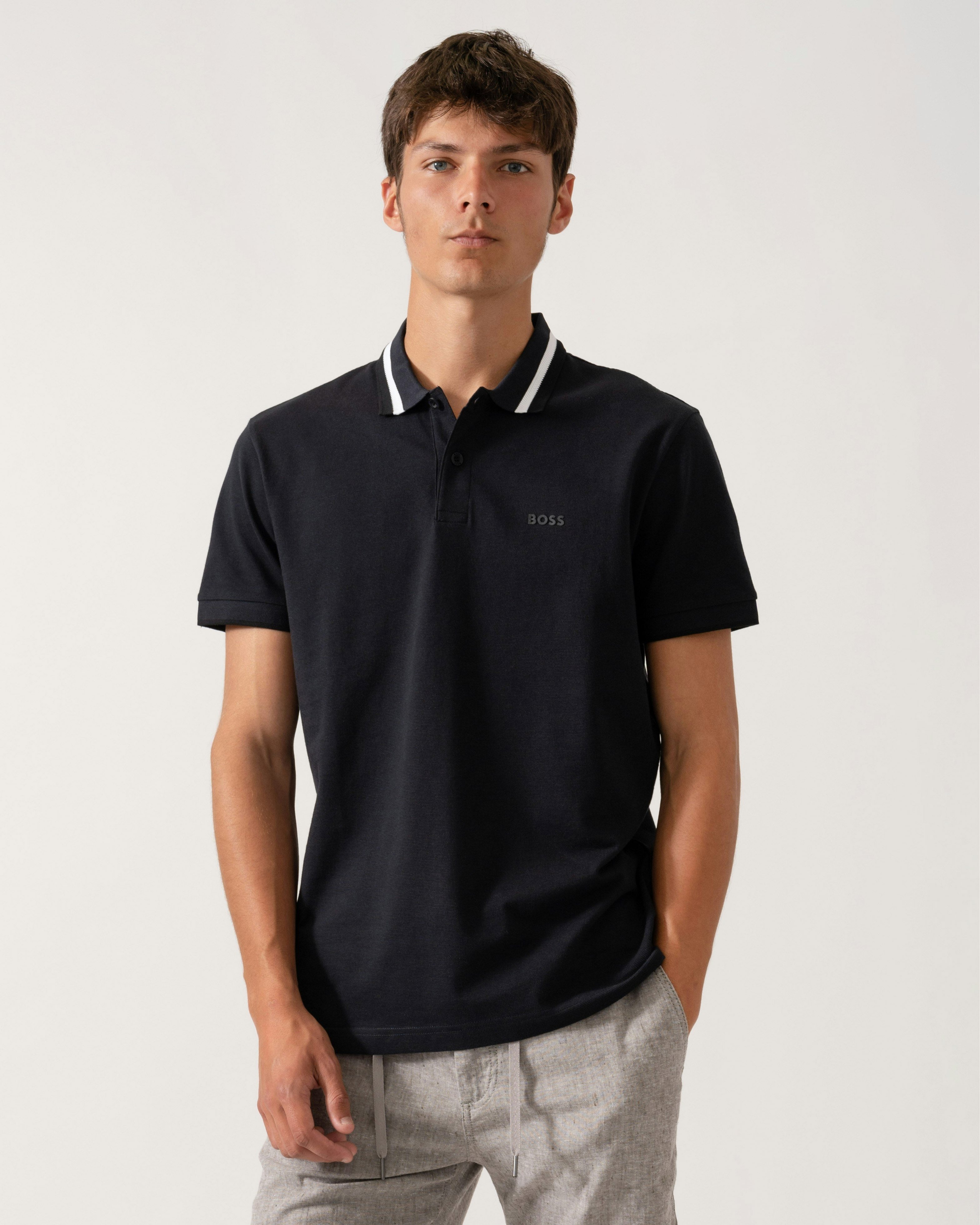 Boss Men's Green/Dark/Blue Paddy Ap Heritage Polo Shirt - 402 - 402 - L