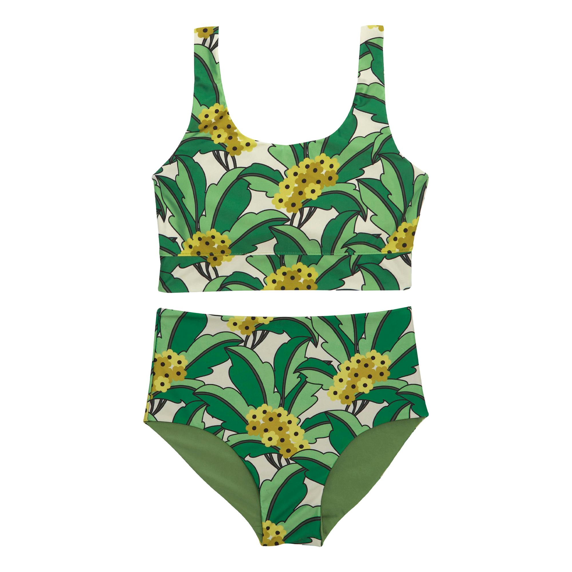 Regatta Women's Green / Orla Kiely Tropical Reversible Bikini Set - 10 Uk