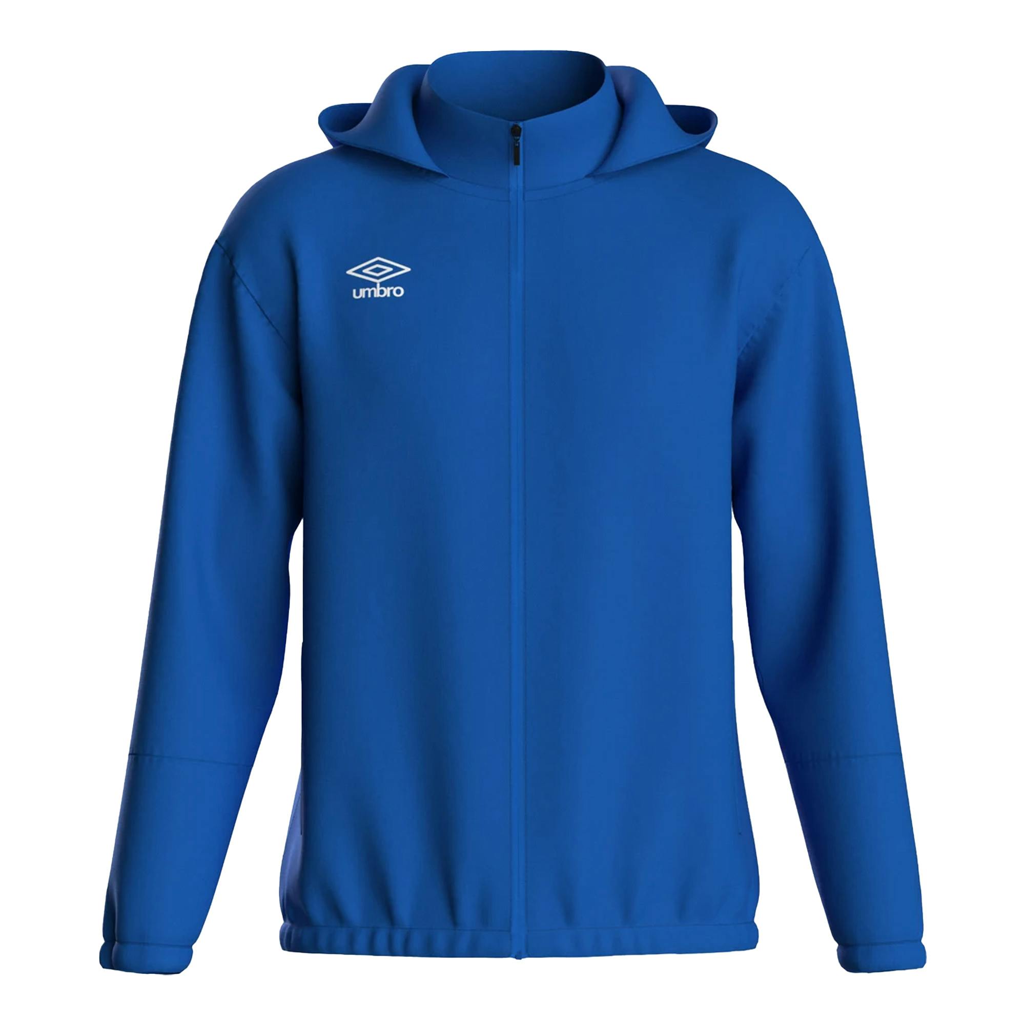 Umbro Men's Blue/White Total Training Waterproof Jacket - Royal - Xxl - Royal - 100% Cotton