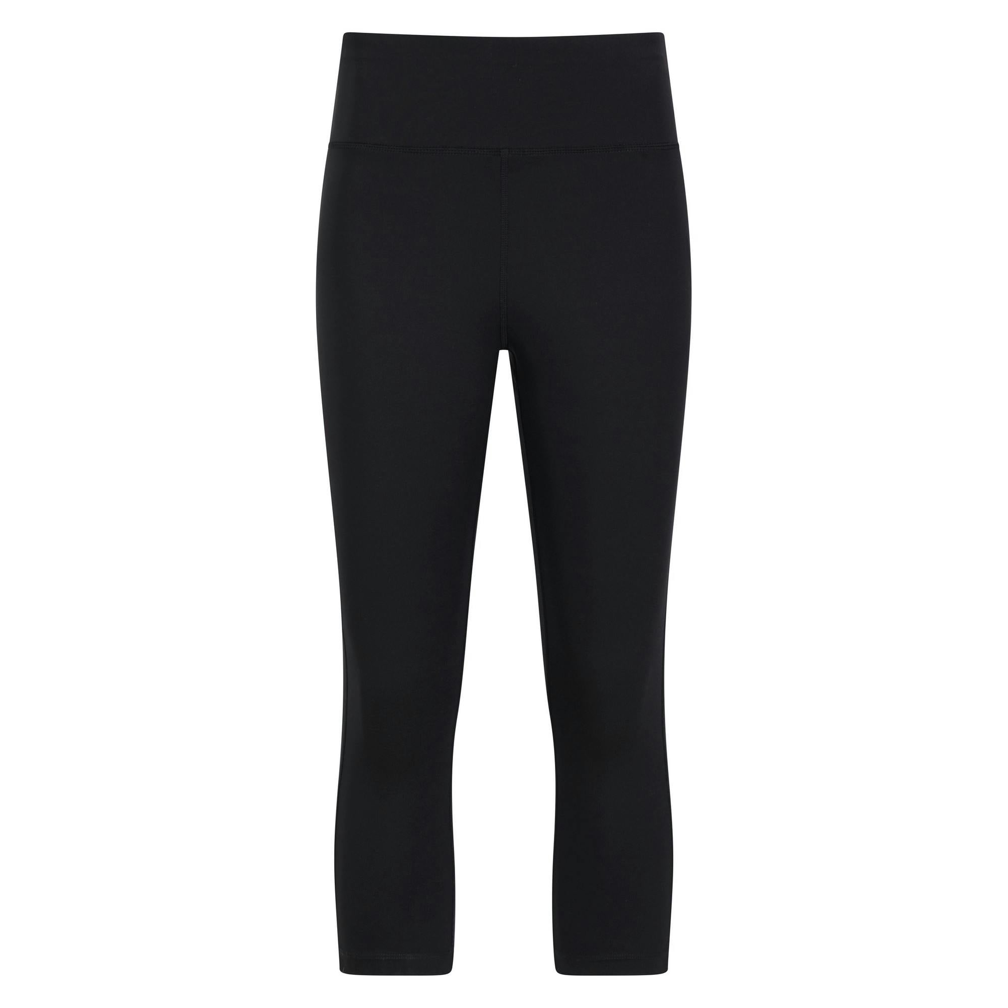 Mountain Warehouse Women's Black Out Capri High Waist Leggings - 20 Uk - 74% Nylon/26% Elastane