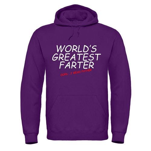 Coolandnew Purple Father\'S Day - Greatest Farter Hoodie - S