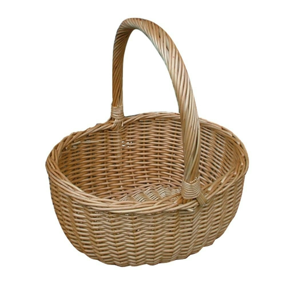 Rackhams Red Buff Hollander Wicker Shopping Basket