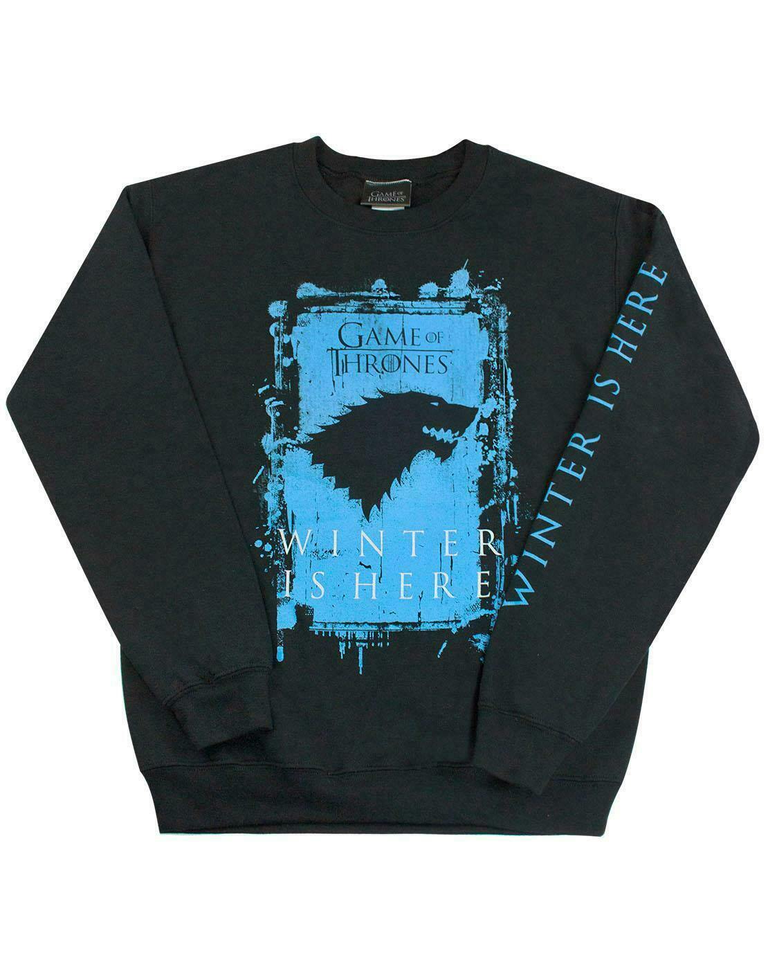 Vanilla Underground Men's Black Game Of Thrones Logo Sweatshirt - Small