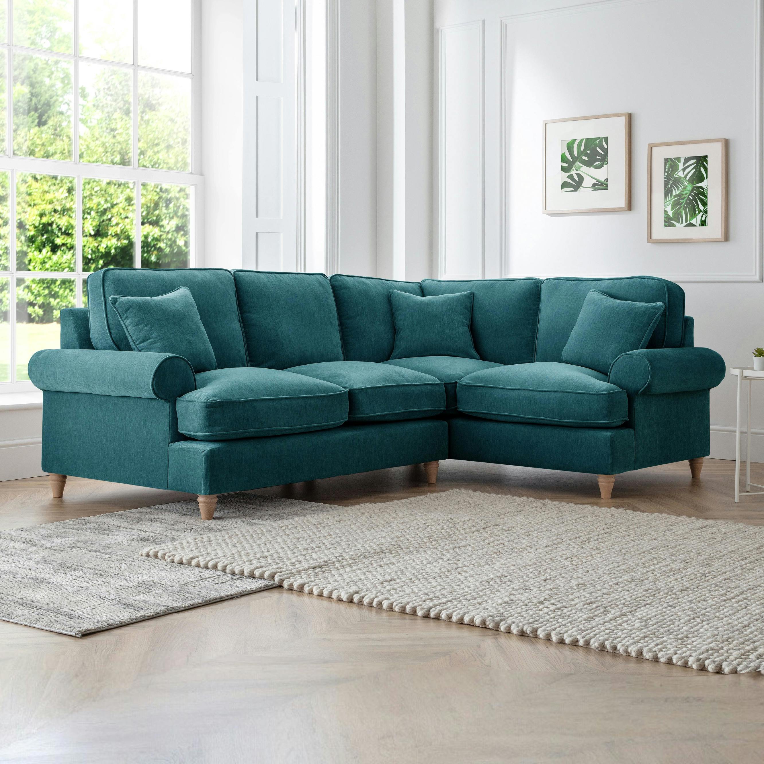 Rackhams The Bromfield Right Hand Corner Sofa - Emerald