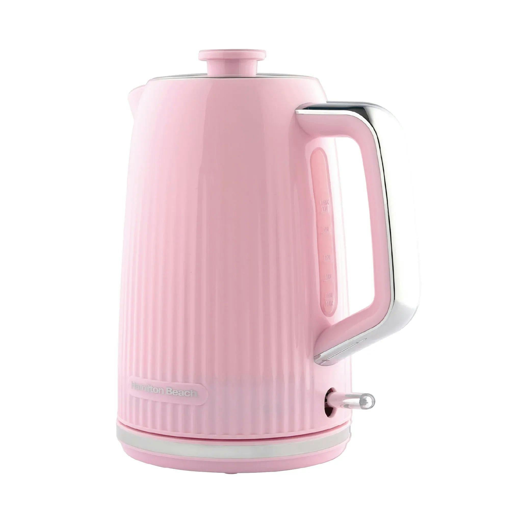 Hamilton Beach Electric Kettle, Miami, 1.7L, Boil Dry Protection, Auto Shut Off, Detachable Limescale Filter, 360° Swivel Base, Water Level Window, Flamingo Pink - HB3023F - Image 2
