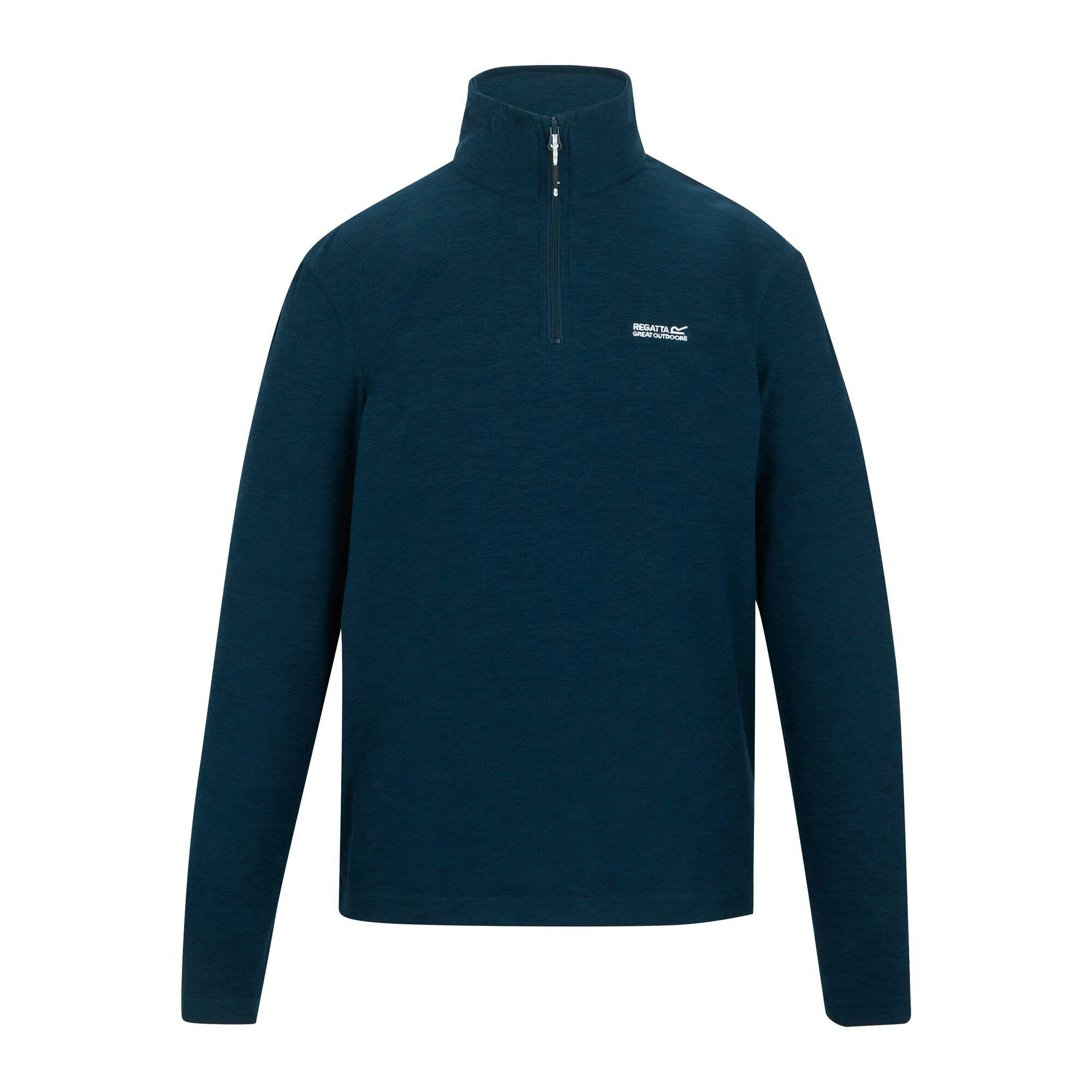 Regatta Men's Thompson Marl Half Zip Fleece Jacket - Moonlight Denim - 3XL - Moonlight Denim - 70% Polyester/30% Recycled Polyester