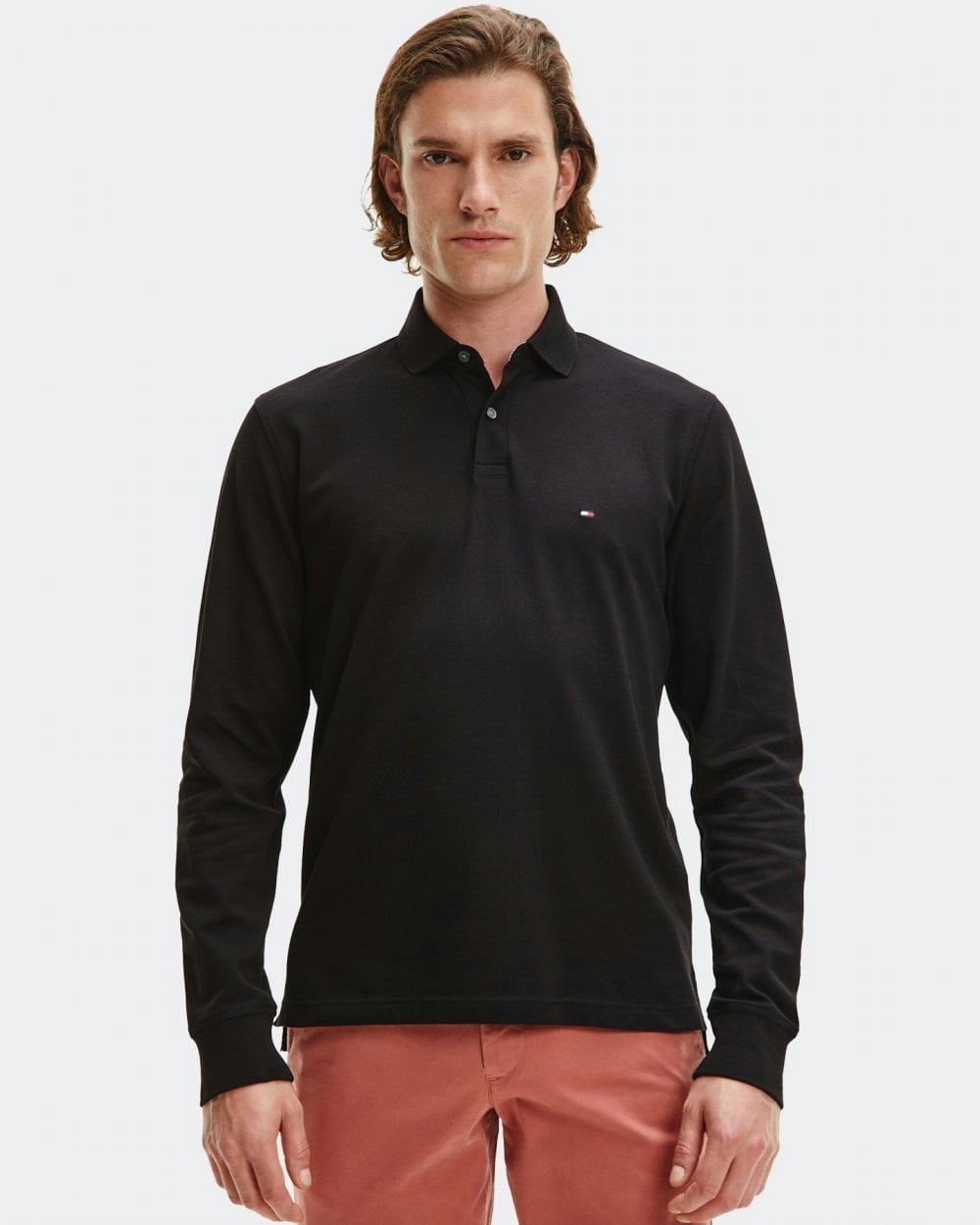 Tommy Hilfiger 1985 Polo Shirt In Organic Cotton Pique, Regular Fit With Long Sleeves Men's Black Medium - La Redoute - Image 5