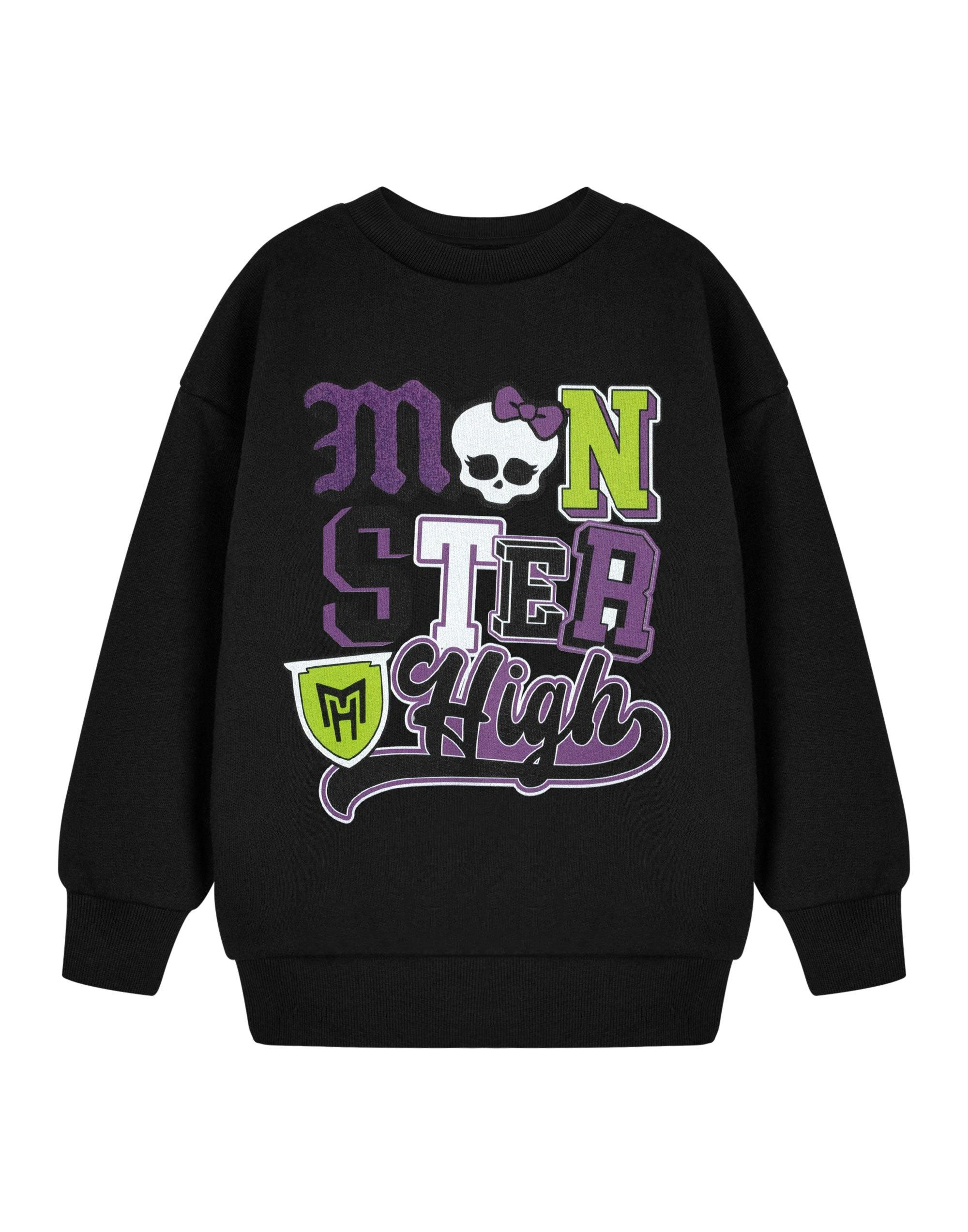 Vanilla Underground Girls Black Monster High High School Sweatshirt - 9-10 Years