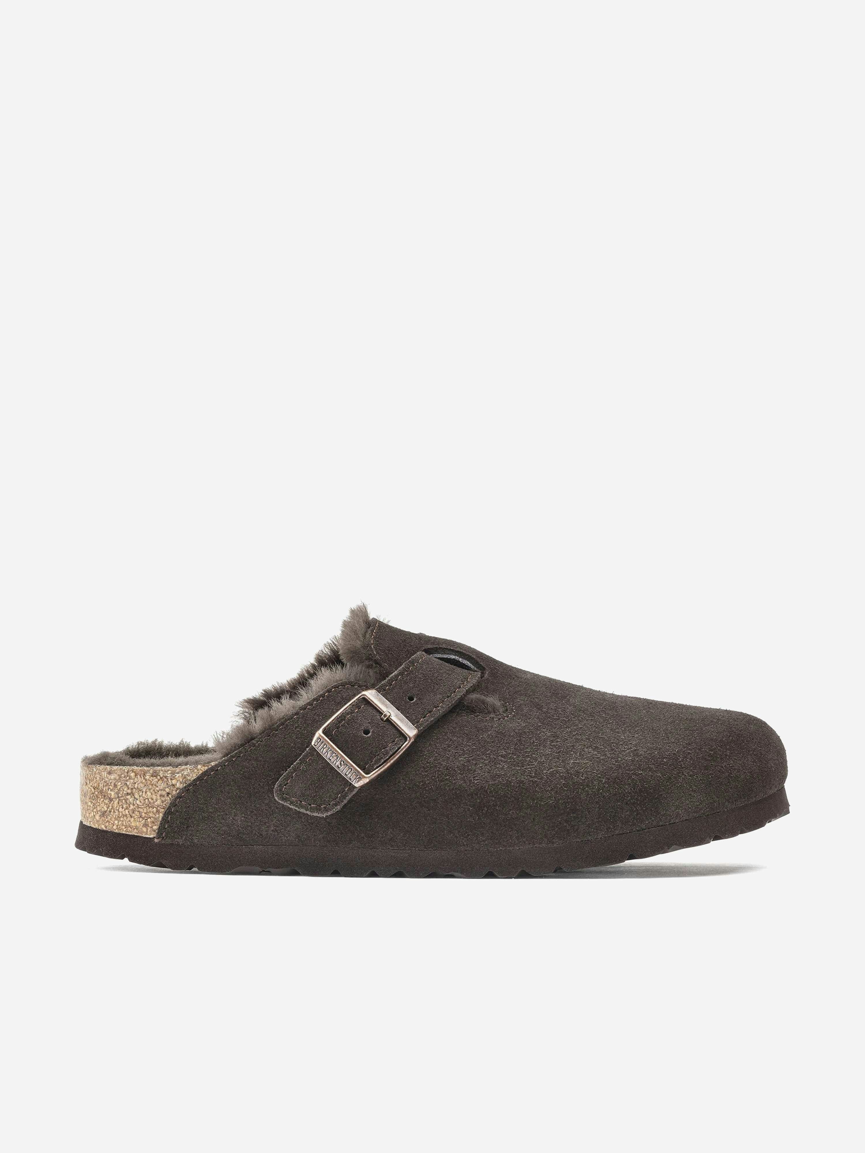 Birkenstock Brown Boston Shearling Clogs In - Eu 36 Uk 3