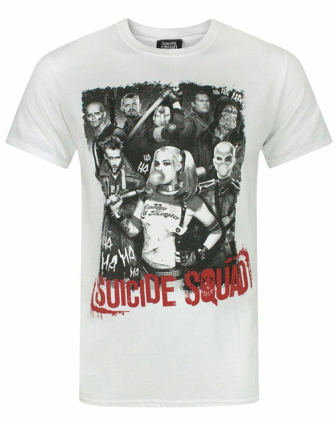 Vanilla Underground Men's White Dc Comics Suicide Squad Short Sleeved T-Shirt - Large