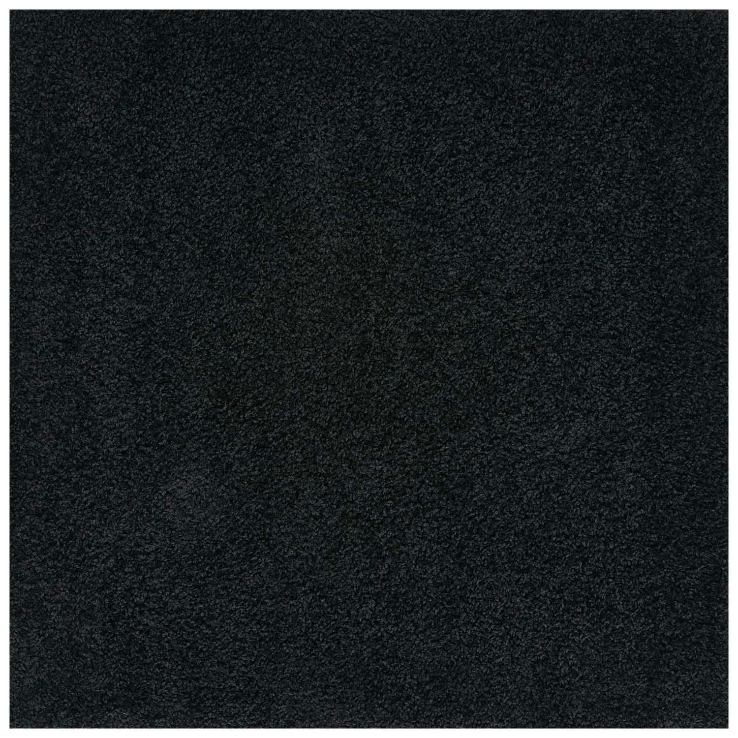 The Rugs Black Myshaggy Solid Rug - 120X120 Cm