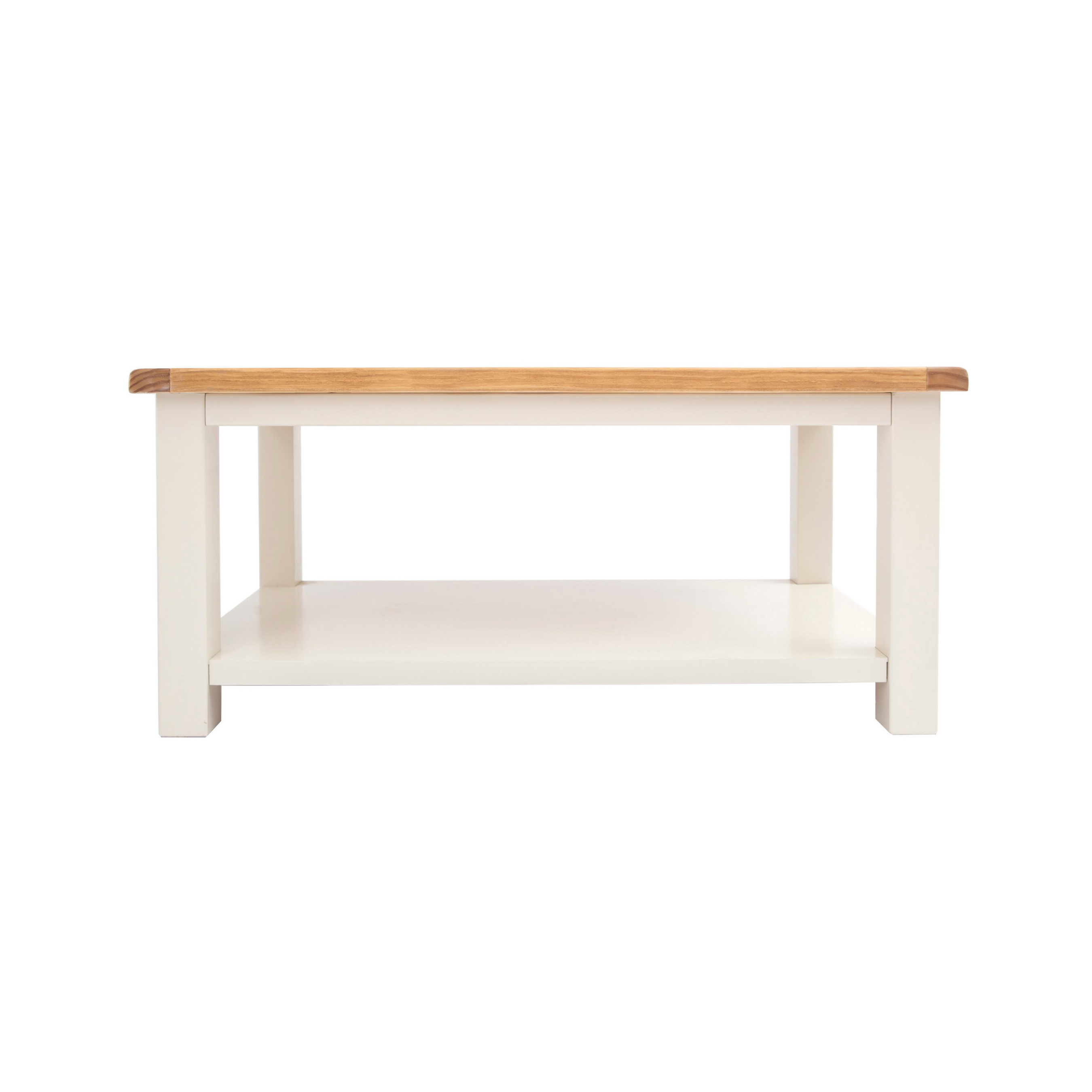 Rackhams White Coffee Table With Shelf - H45 W100 D60cm - Off