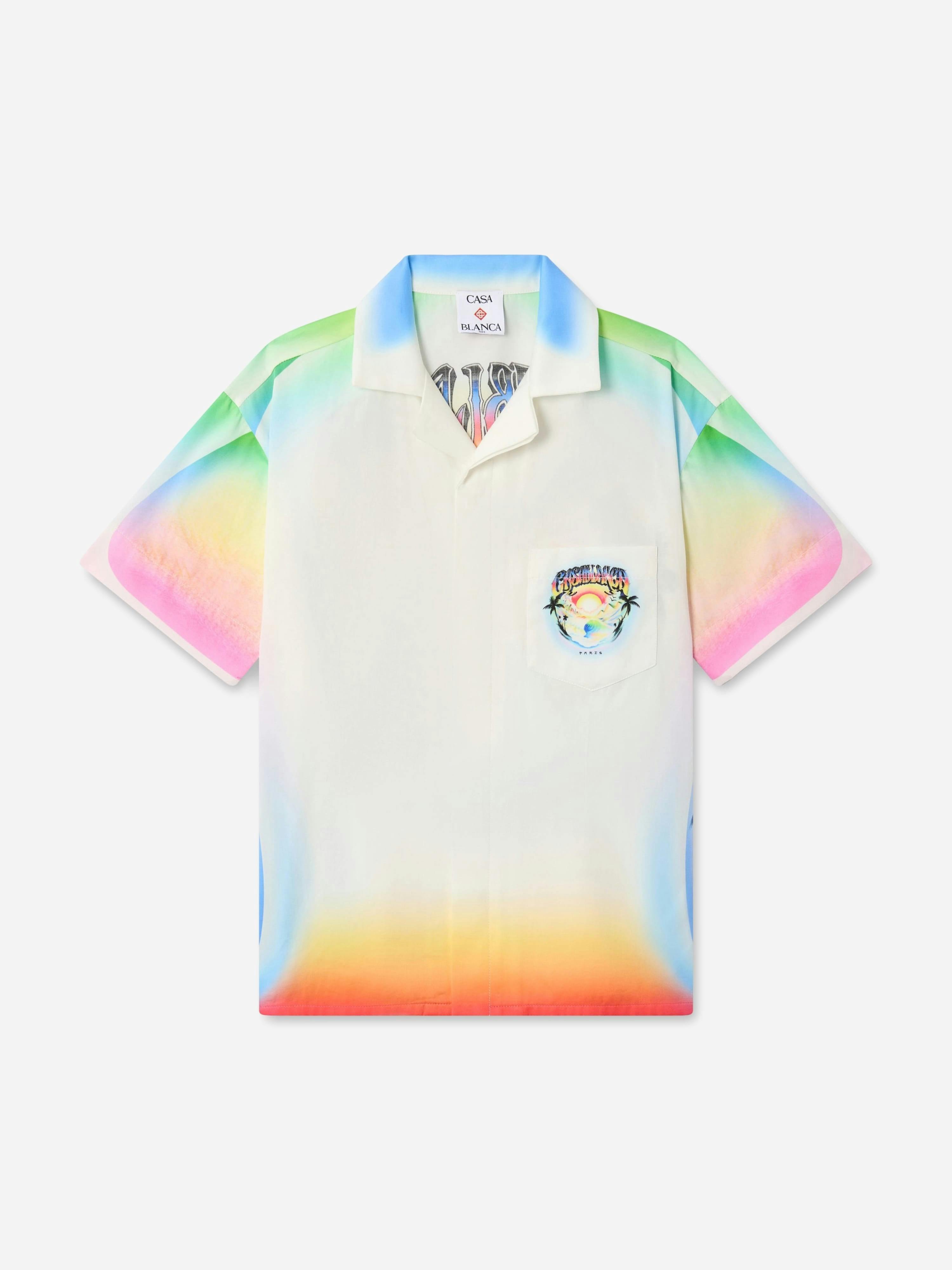 Casablanca Boys Casa Airspray Printed Shirt In Multicolour - Multicoloured - 9 - 10 Yrs