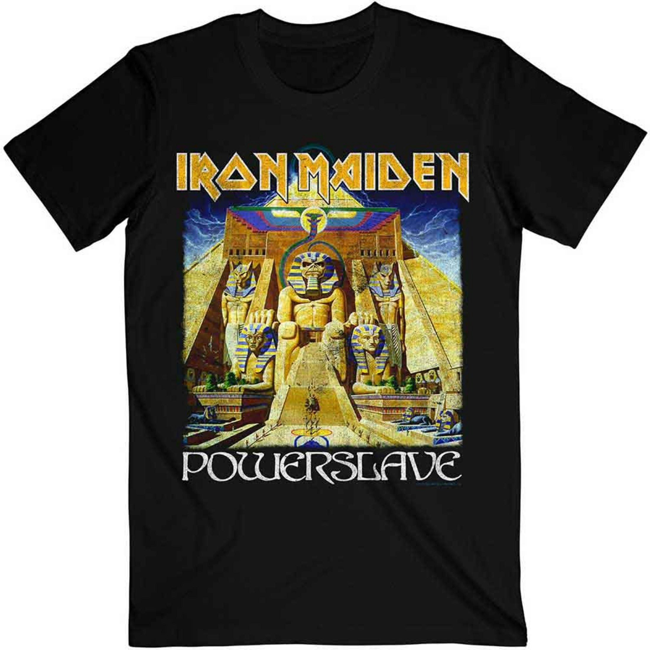 Paradiso Clothing Unisex Black Iron Maiden Powerslave World Slavery Tour T Shirt - S
