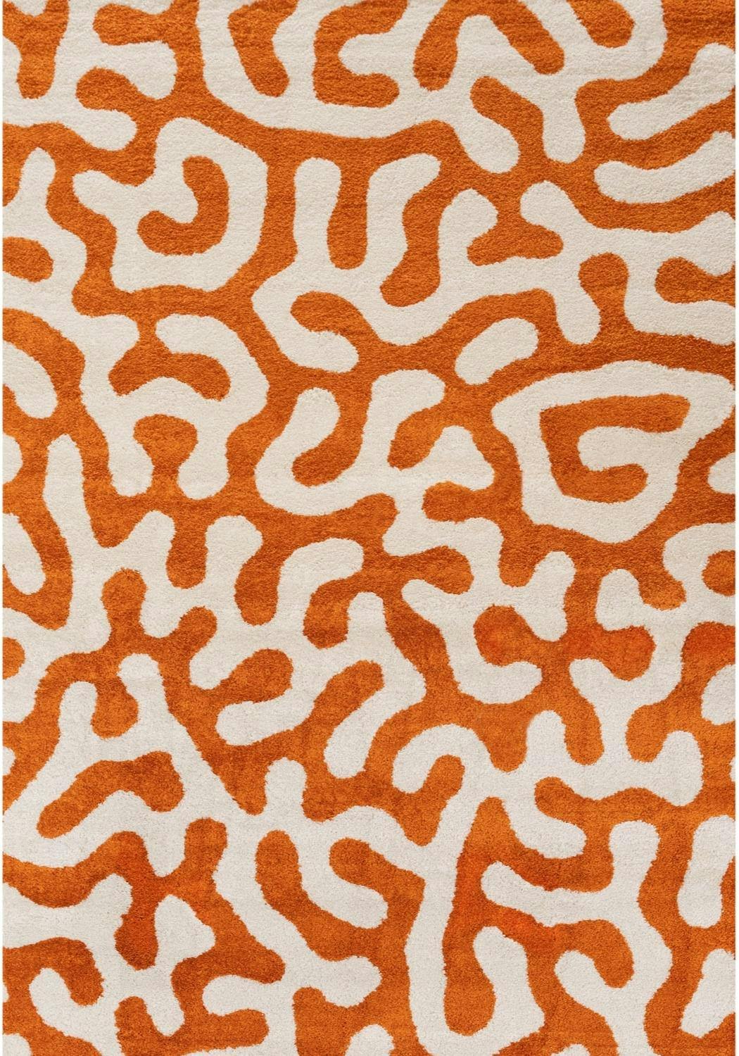Rackhams Orange/White Joli Doodle & Rug - 240X340 Cm