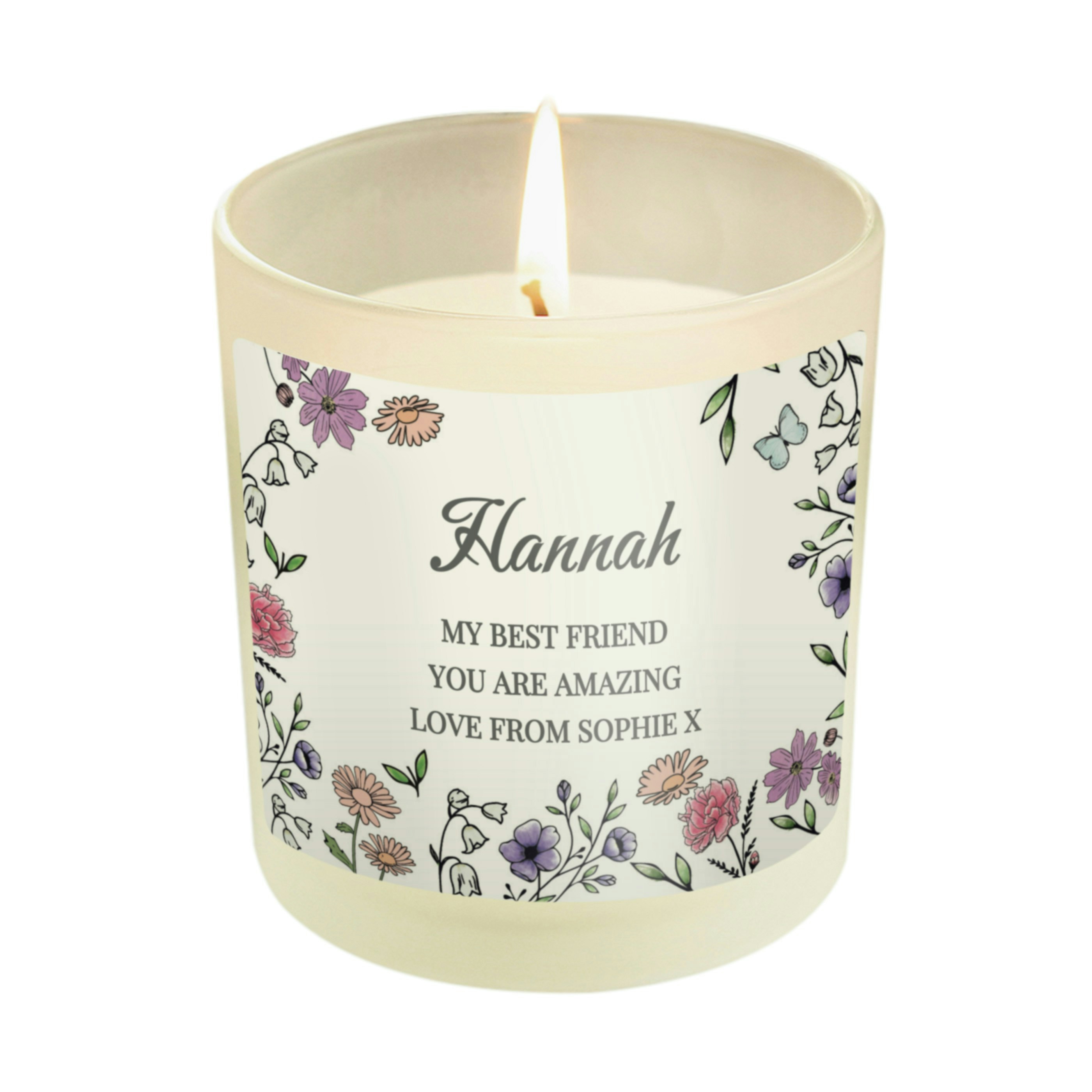 Rackhams Personalised Wild Flowers Candle Jar