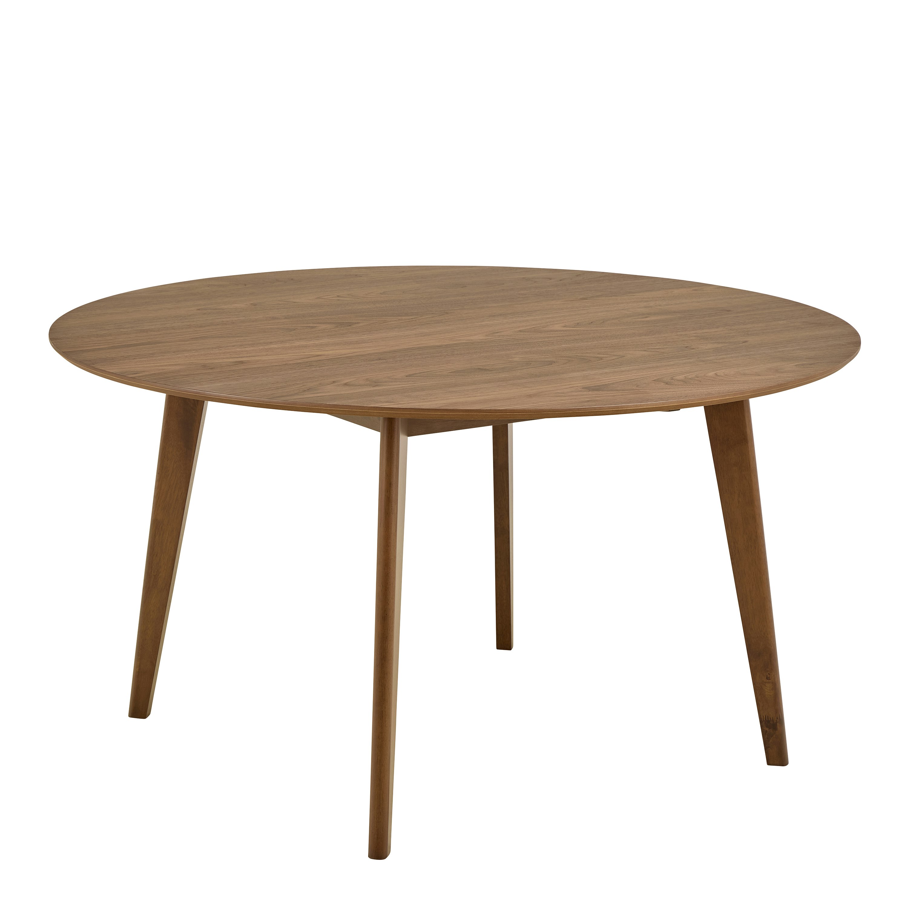 Rackhams Brown Roxby Round Dining Table In Walnut 140X76cm - Walnut - No