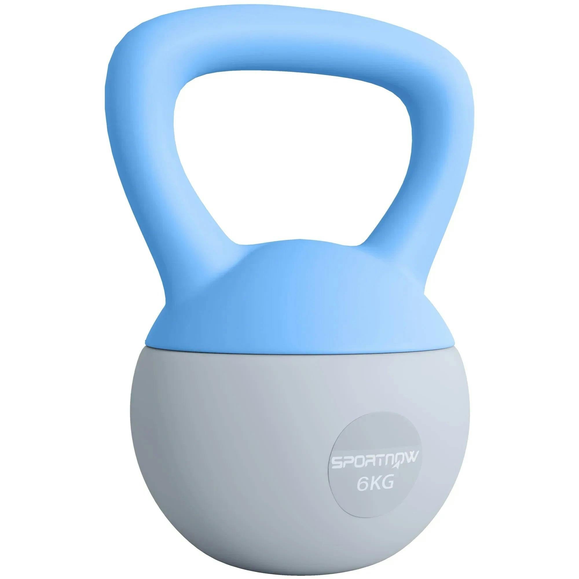 SPORTNOW 6KG Soft Kettlebell with Non-Slip Handle, Light Blue & Grey - Image 8