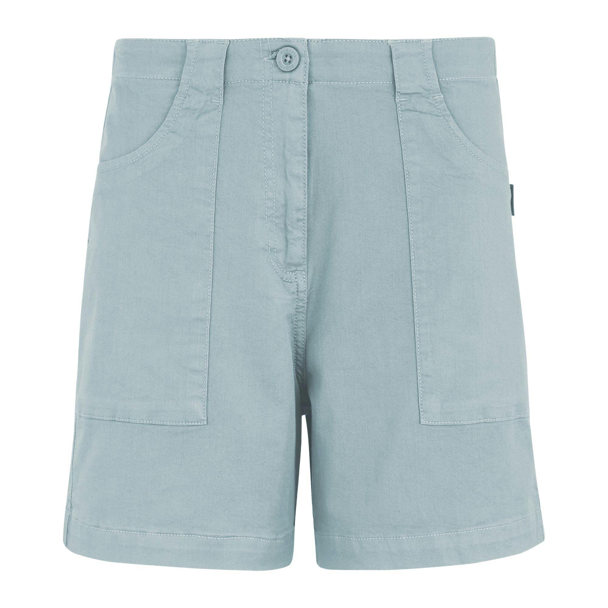 Regatta Women's Liza Shorts - Chambray - 18 Uk - Chambray - 56% Viscose/40% Cotton/4% Elastane