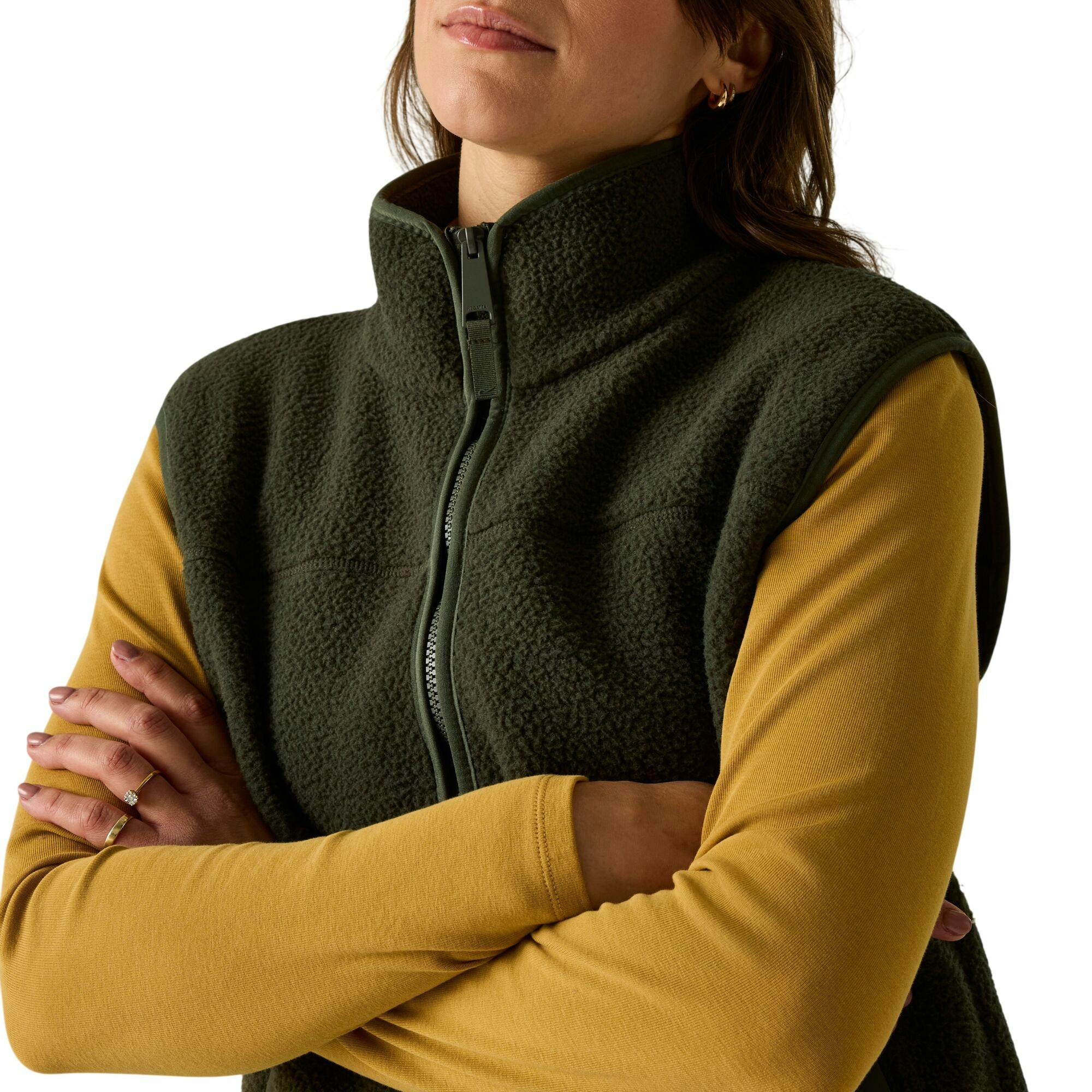 Regatta (16 Uk, Dark Khaki) Womens/Ladies Frankie Borg Body Warmer - Image 3