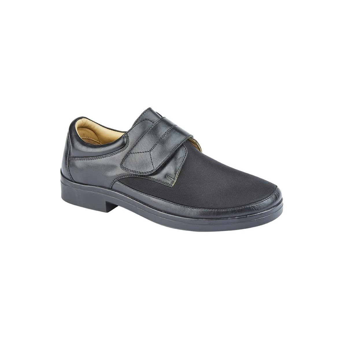 Roamers Men's Black Leather Shoes - 11 Uk