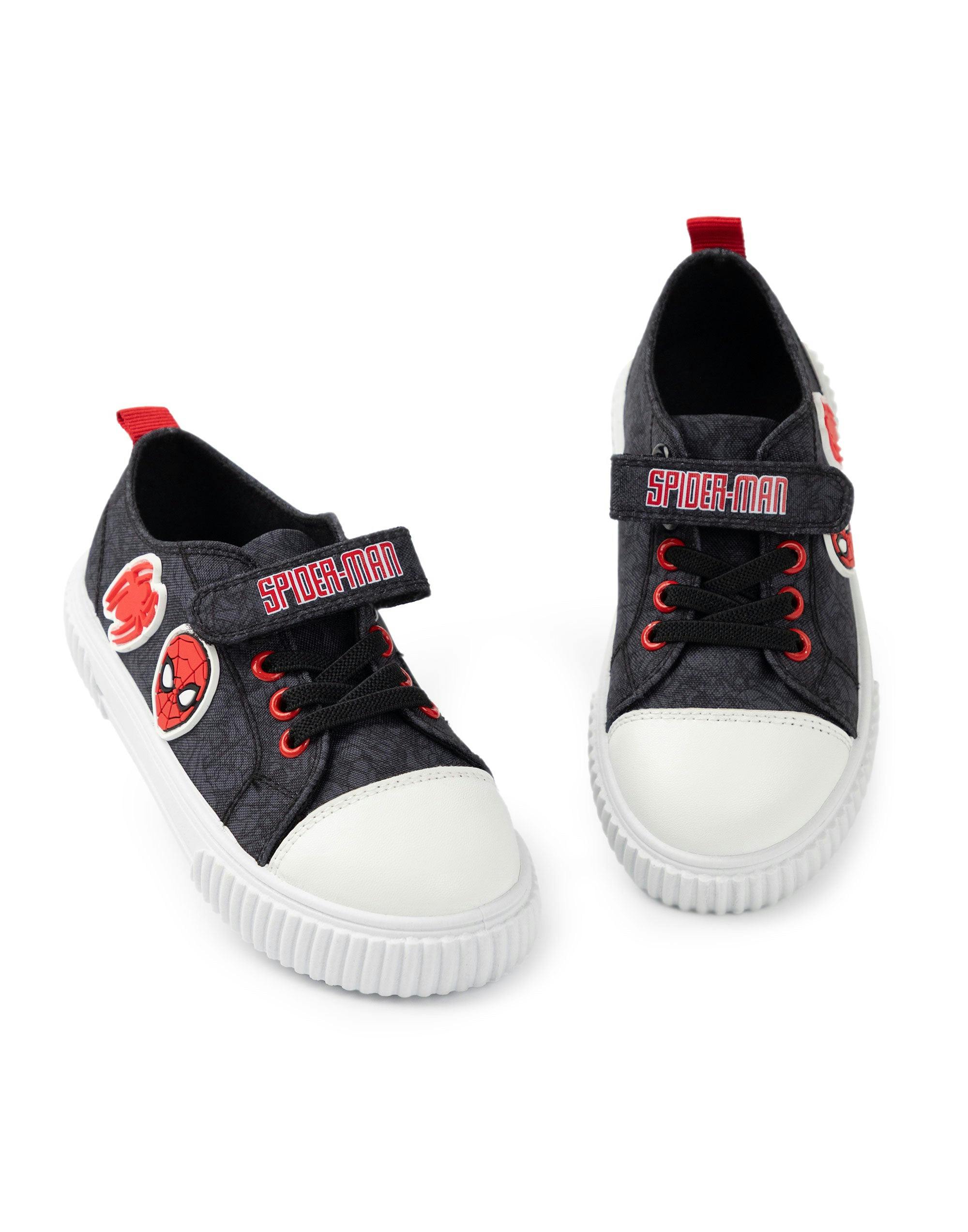 Vanilla Underground Boys Blue Marvel Spiderman Velcro Trainers - 10 Uk Child