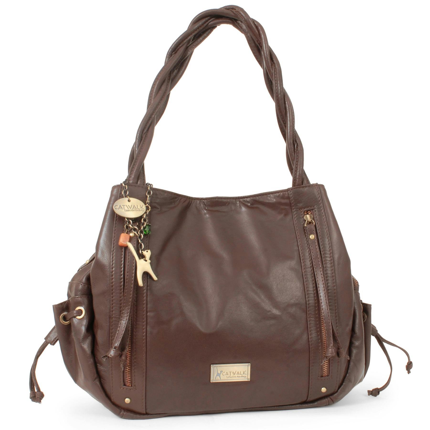 Catwalk Collection Handbags Dark/Brown Caz - Tote Bag