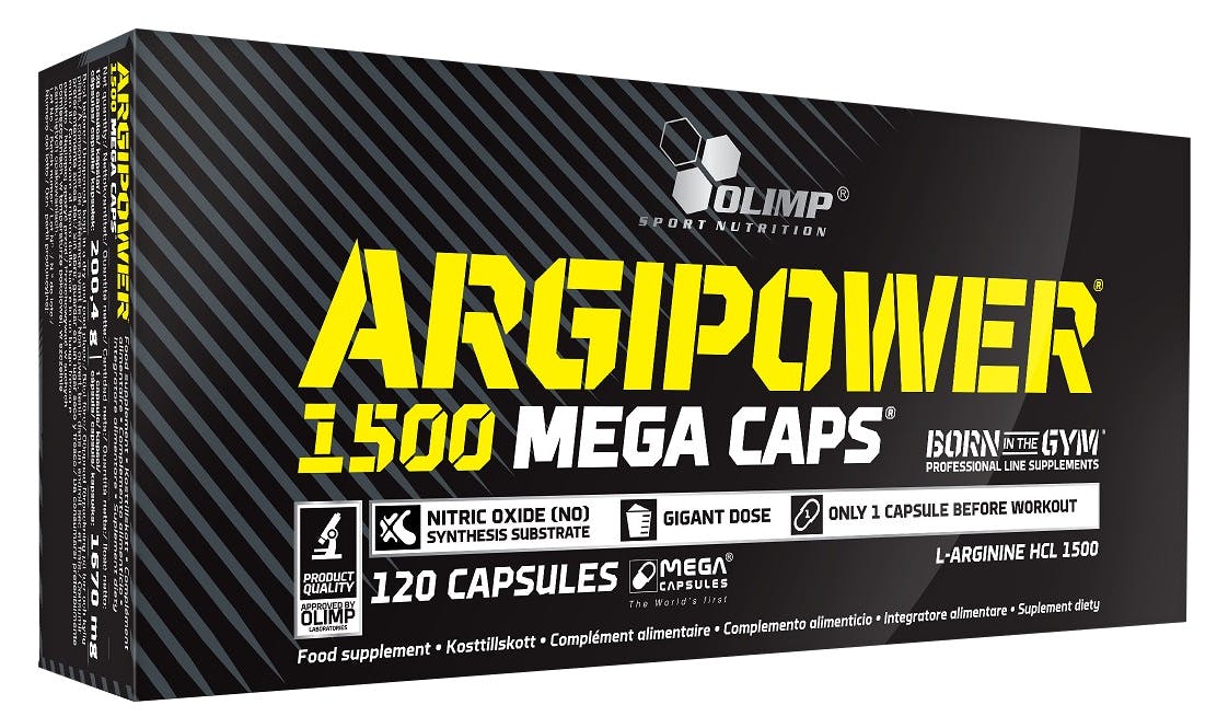 Olimp Nutrition Argi Power 1500 Mega Caps NO Nitric Oxide Igniter - 120 caps - Image 6