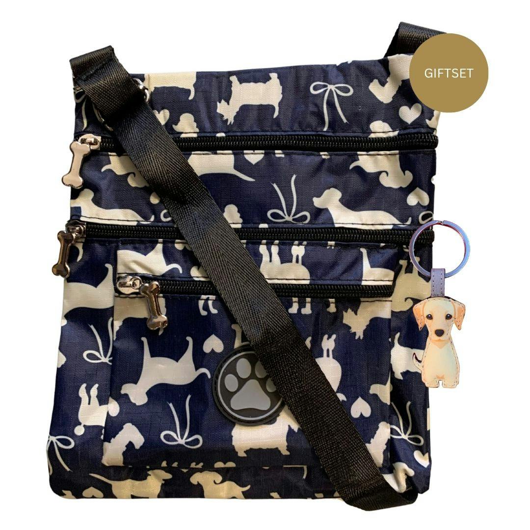 Love Emvy Letterbox Gift Set – Dog Walking Bag & Leather Dog Keyring - Labrador