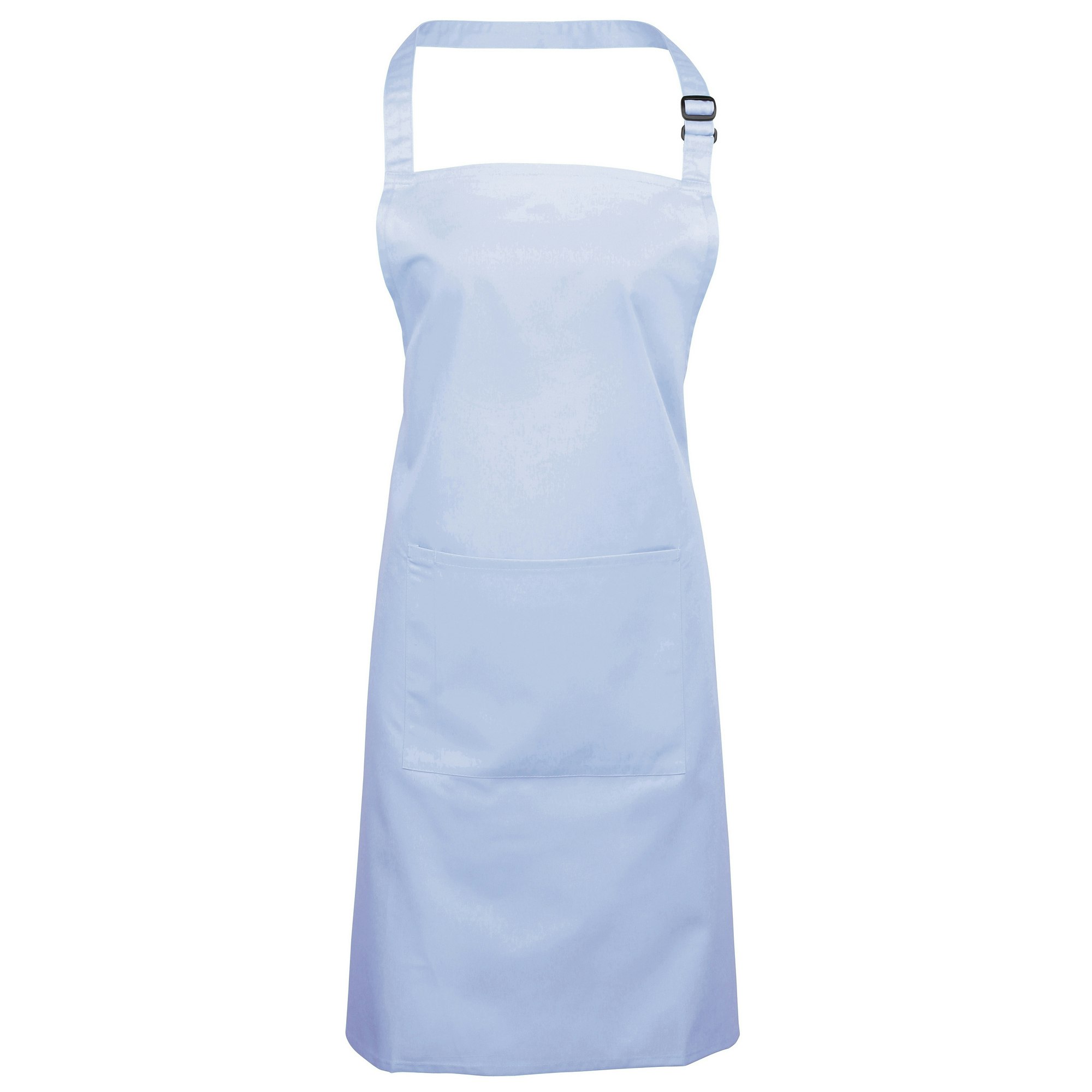 (One Size, Light Blue) Premier Ladies/Womens Colours Bip Apron With Pocket / Workwear (Pack Of 2) - Image 2