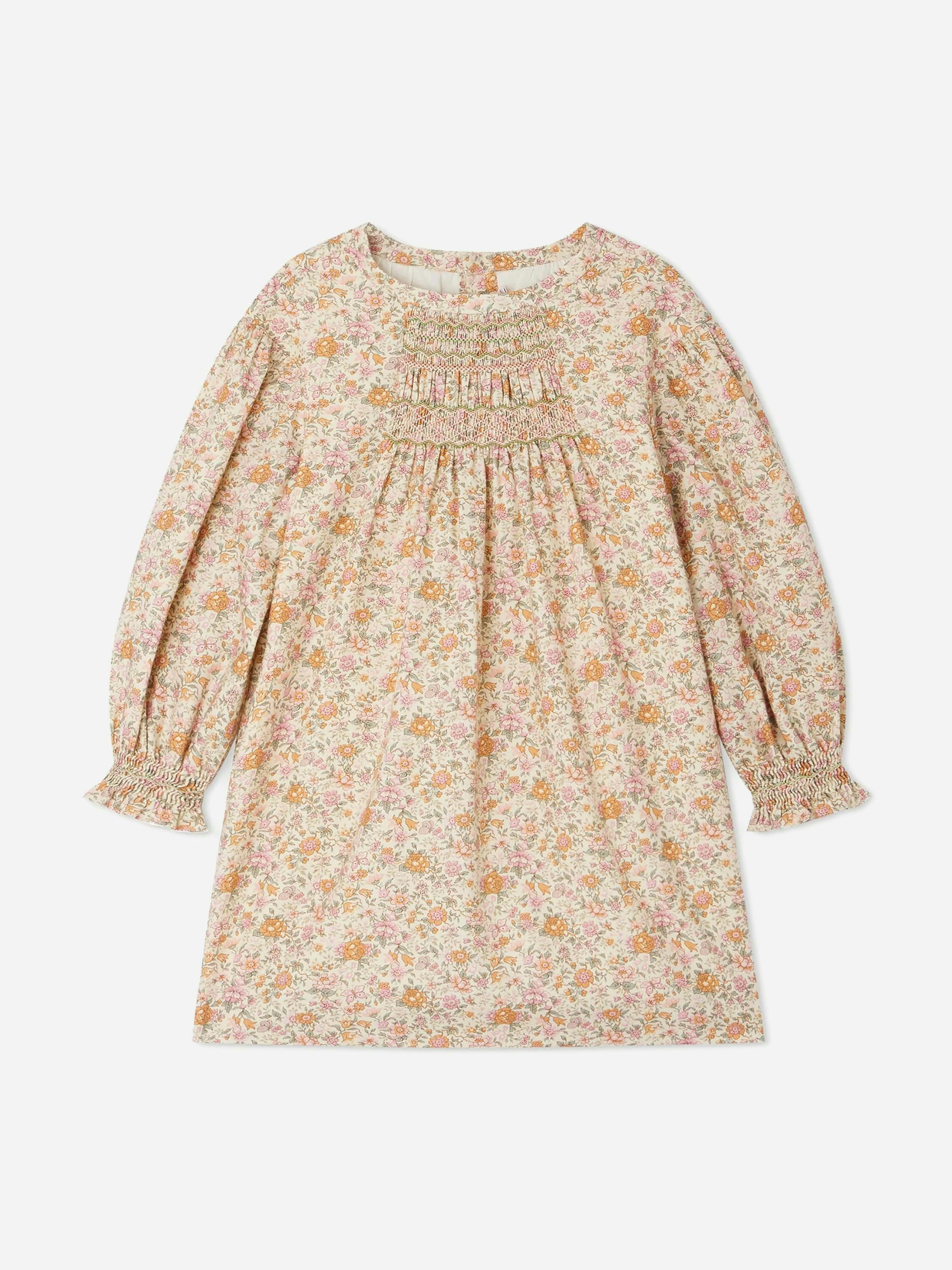Bonpoint Girls Pink Floral Divine Dress In - 12 Yrs