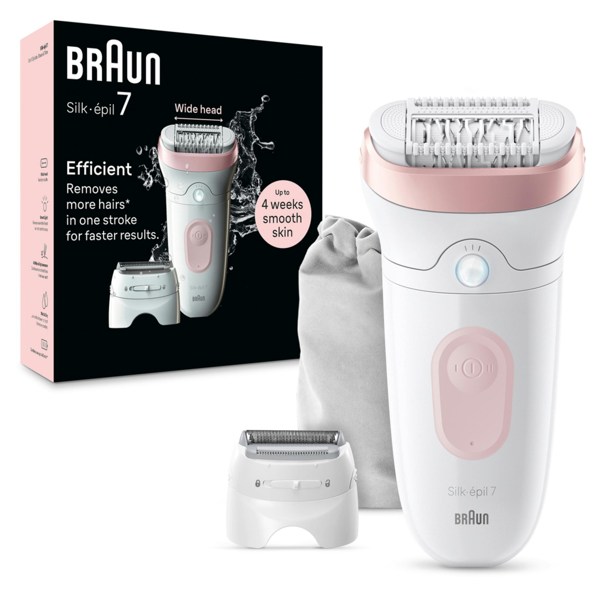 Braun Silk-epil 7 7-030 Epilator - 40 Tweezers - MicroGrip Technology - Wet & Dry - Pink/White - Image 15