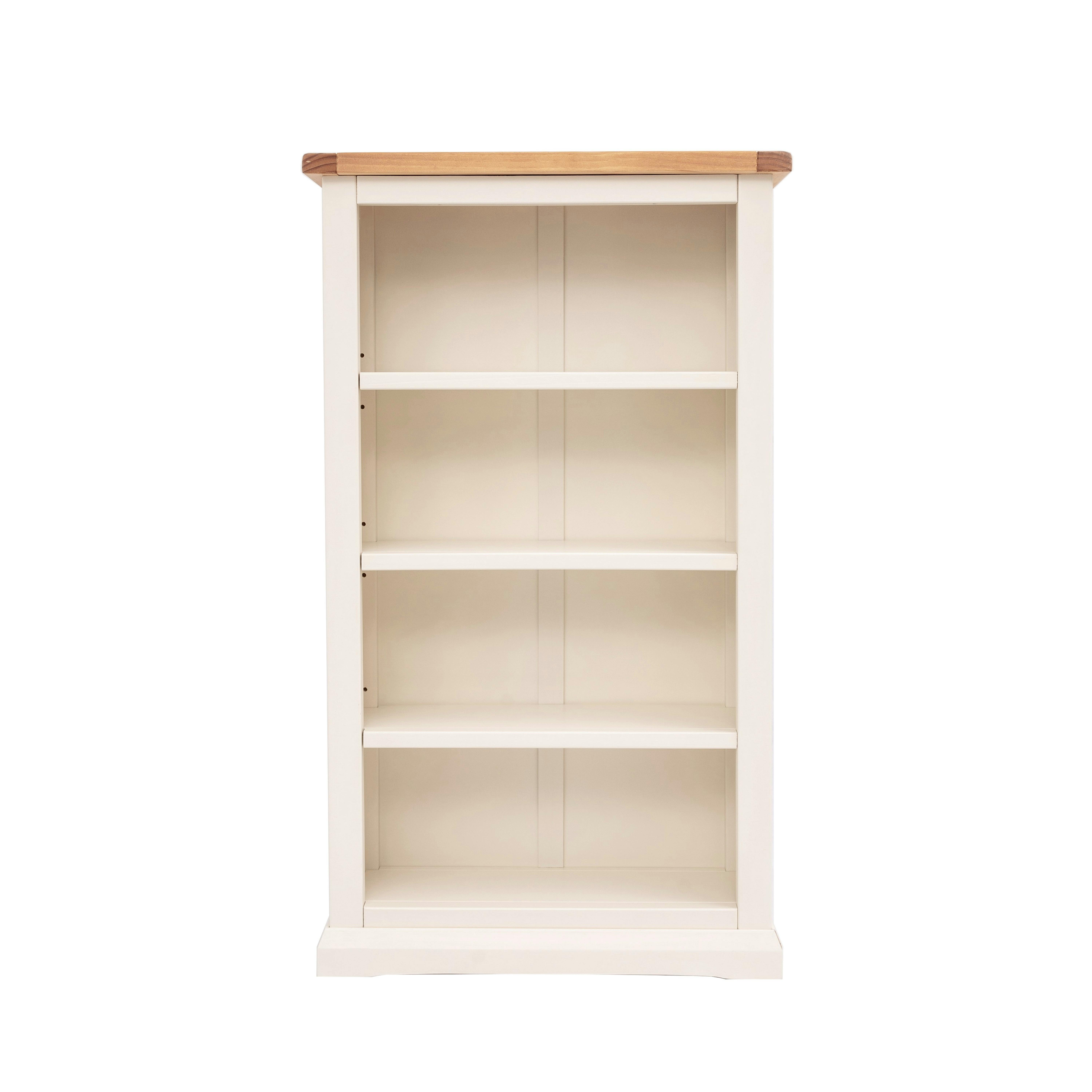 Cabinet Bits White Bookcase With Plinth 120X70x25cm - Off