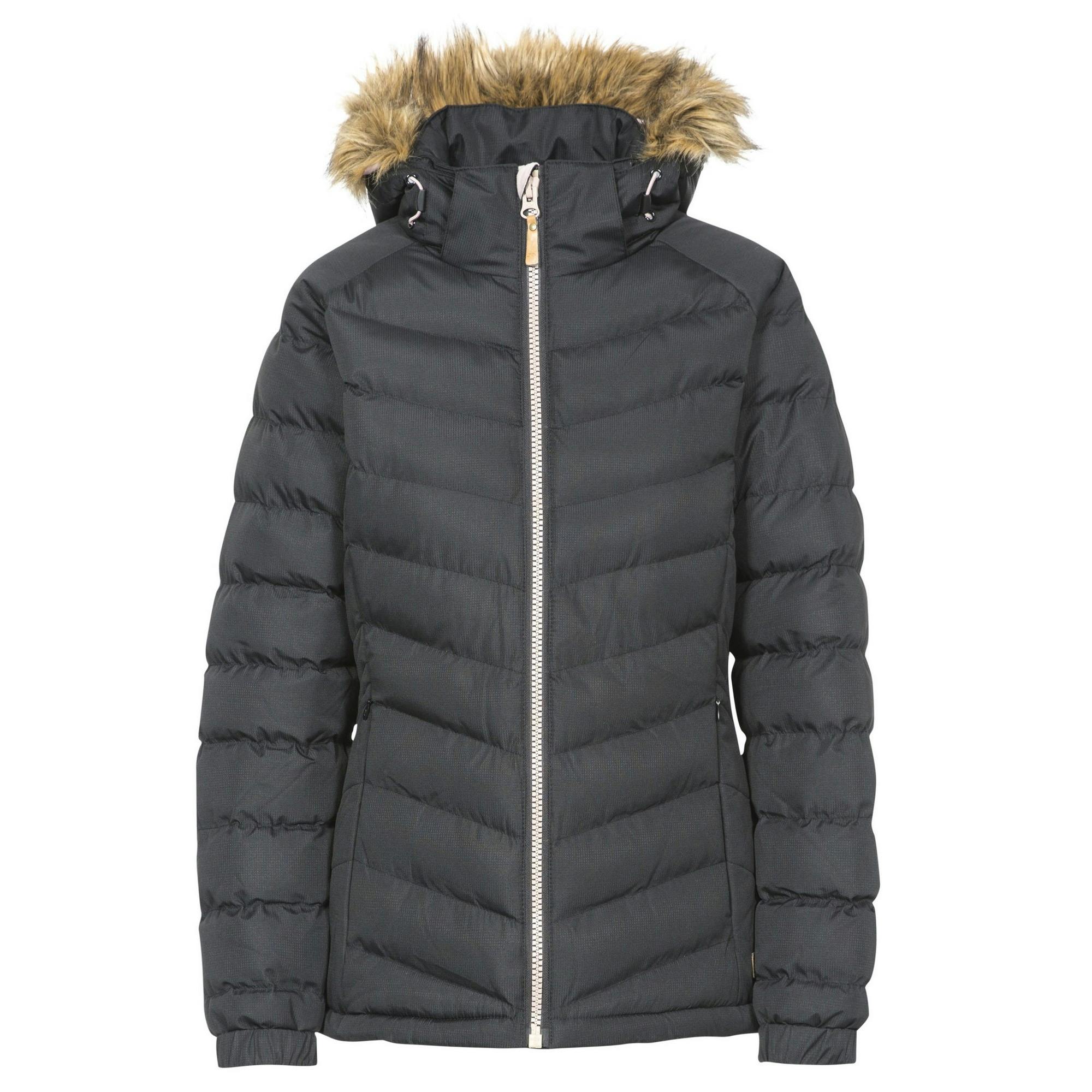 Trespass Women's Black Nadina Waterproof Padded Jacket - Xs - 100% Polyester