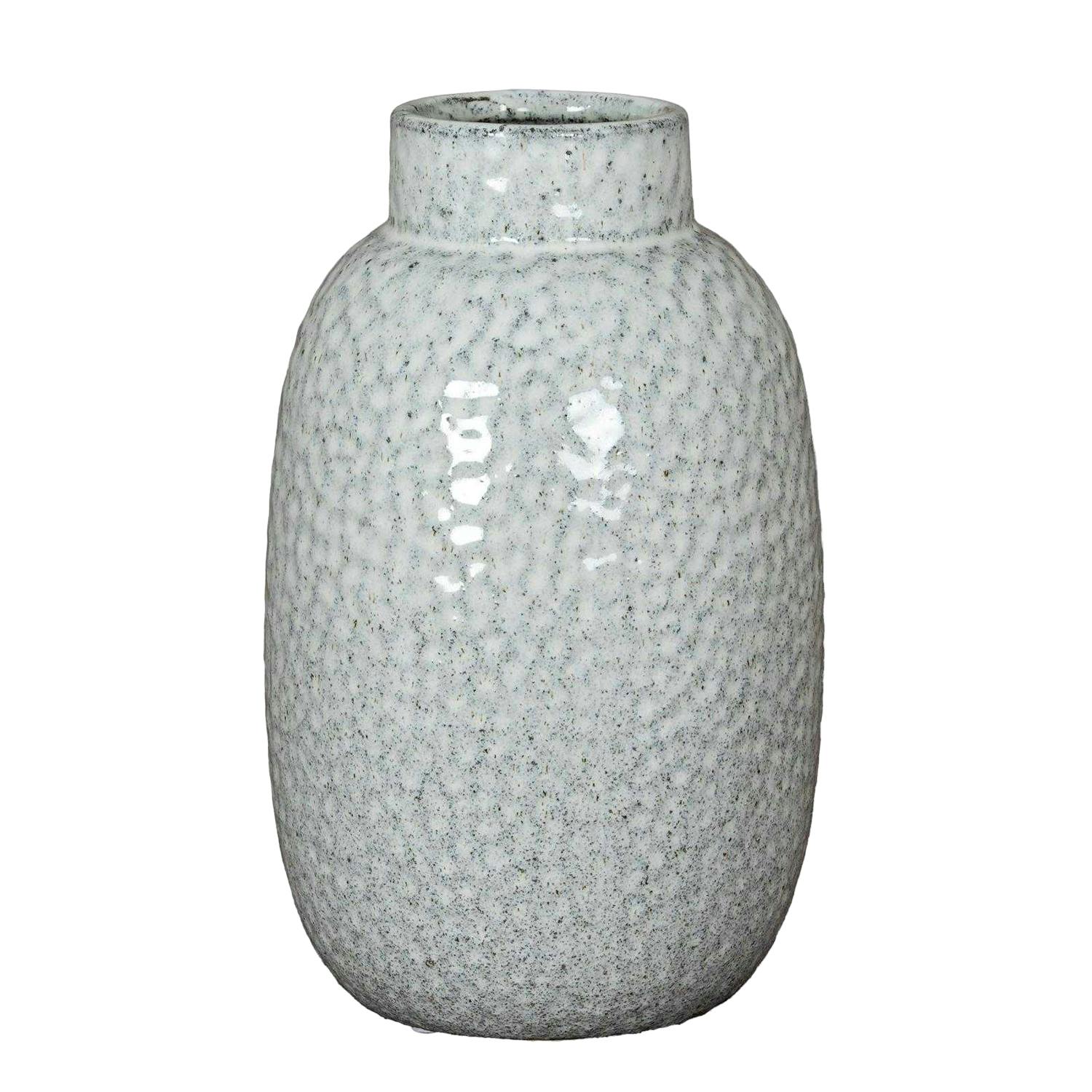 Rackhams White Cairn Dimple Vase - 20Cm X 18Cm X 18Cm - 100% Mixed
