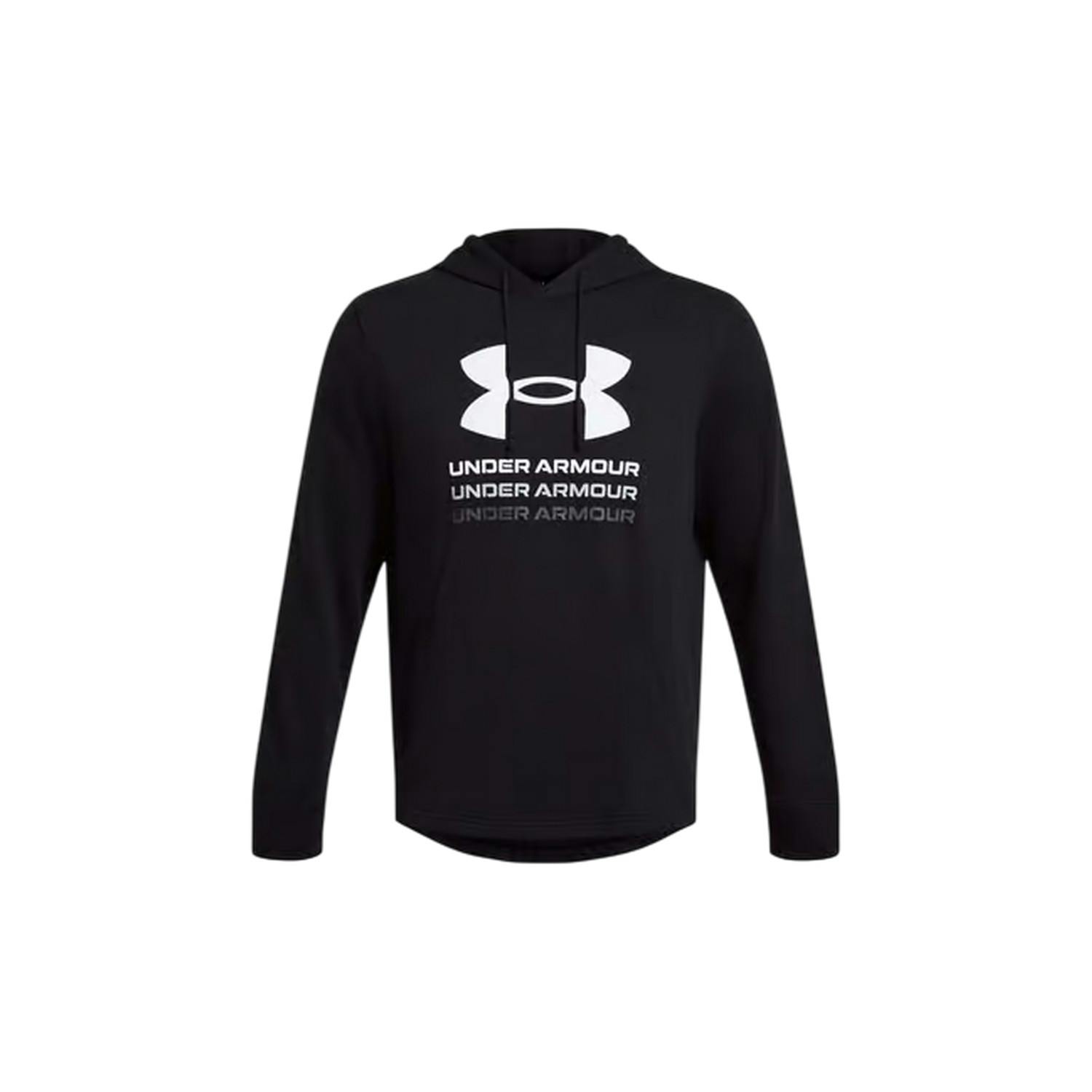 Under Armour Men's Black Rival Terry Graphic Hoodie - S - 100% Cotton