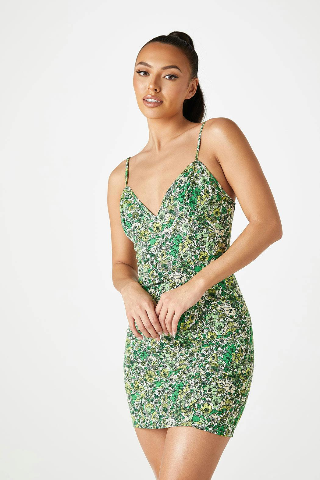 Urban Bliss Fern Ditsy Floral Mini Slip Dress - 14