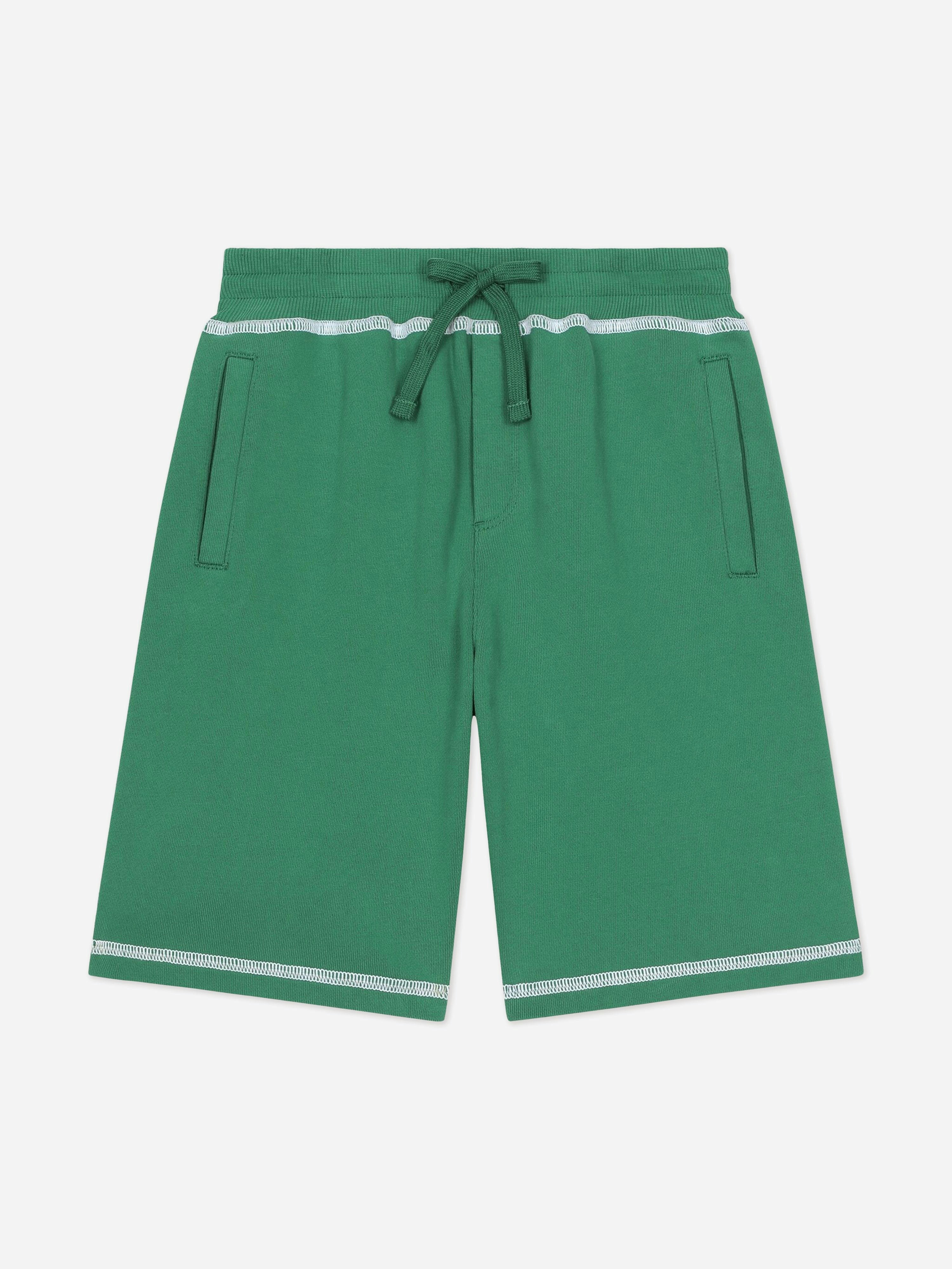 Dolce & Gabbana Kids Boys Green Dolce & Gabbana Logo Bermuda Shorts In - 8 Yrs