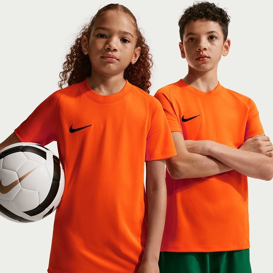 Nike Boys Orange / Girls Park 26 Dri-Fit T Shirt Jersey Hv8182 - Xs - 7-8 Years
