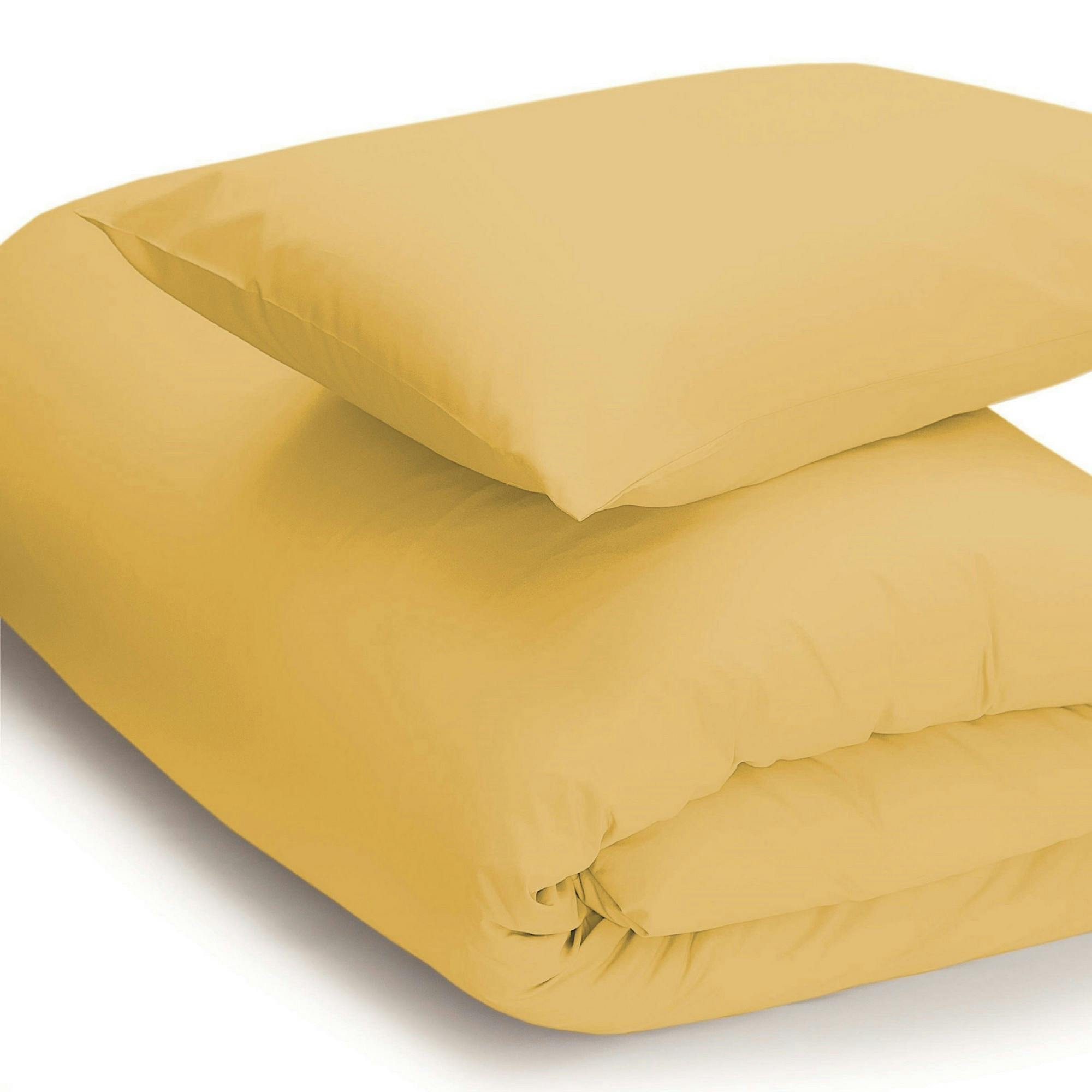 Belledorm Easycare Percale Duvet Cover - Saffron - Superking - Saffron - 50% Cotton/50% Polyester