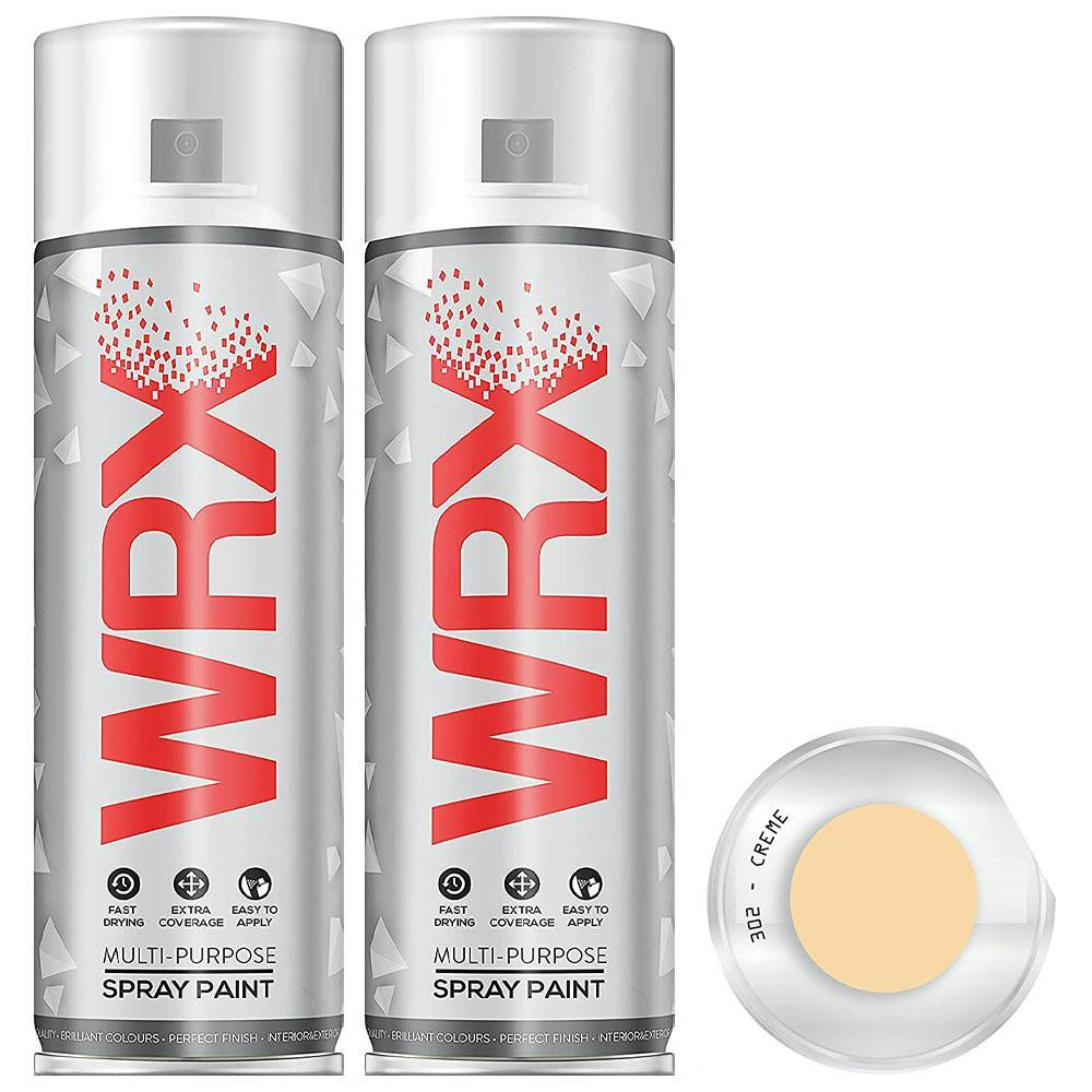 Wrx Yellow 4X Flat Creme Acrylic Spray Paint 400Ml - Image 3