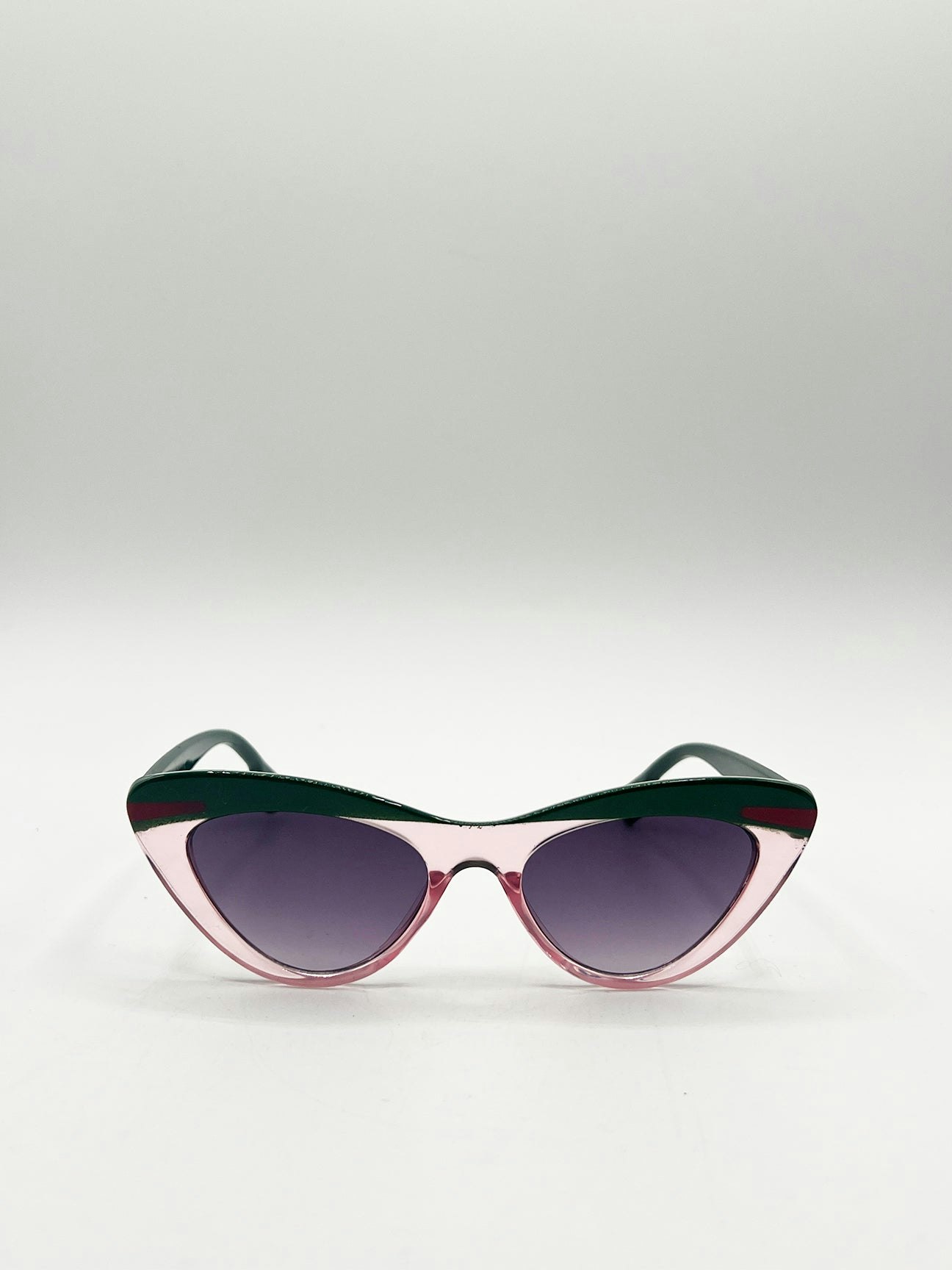 Svnx Pink/Green Two Tone Cat-Eye Sunglasses In - One Size